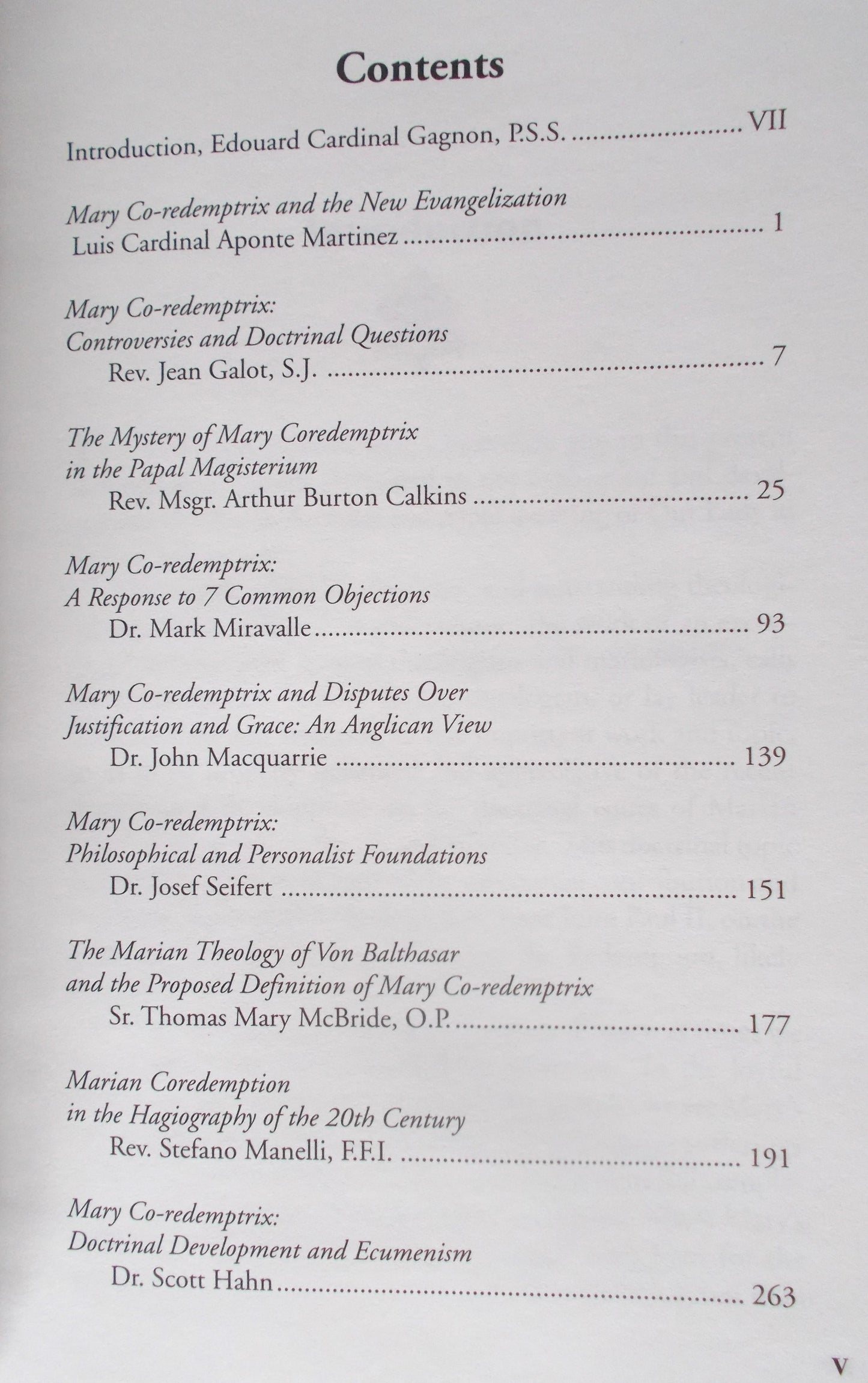 Mary Co-redemptrix Doctrinal Issues Today