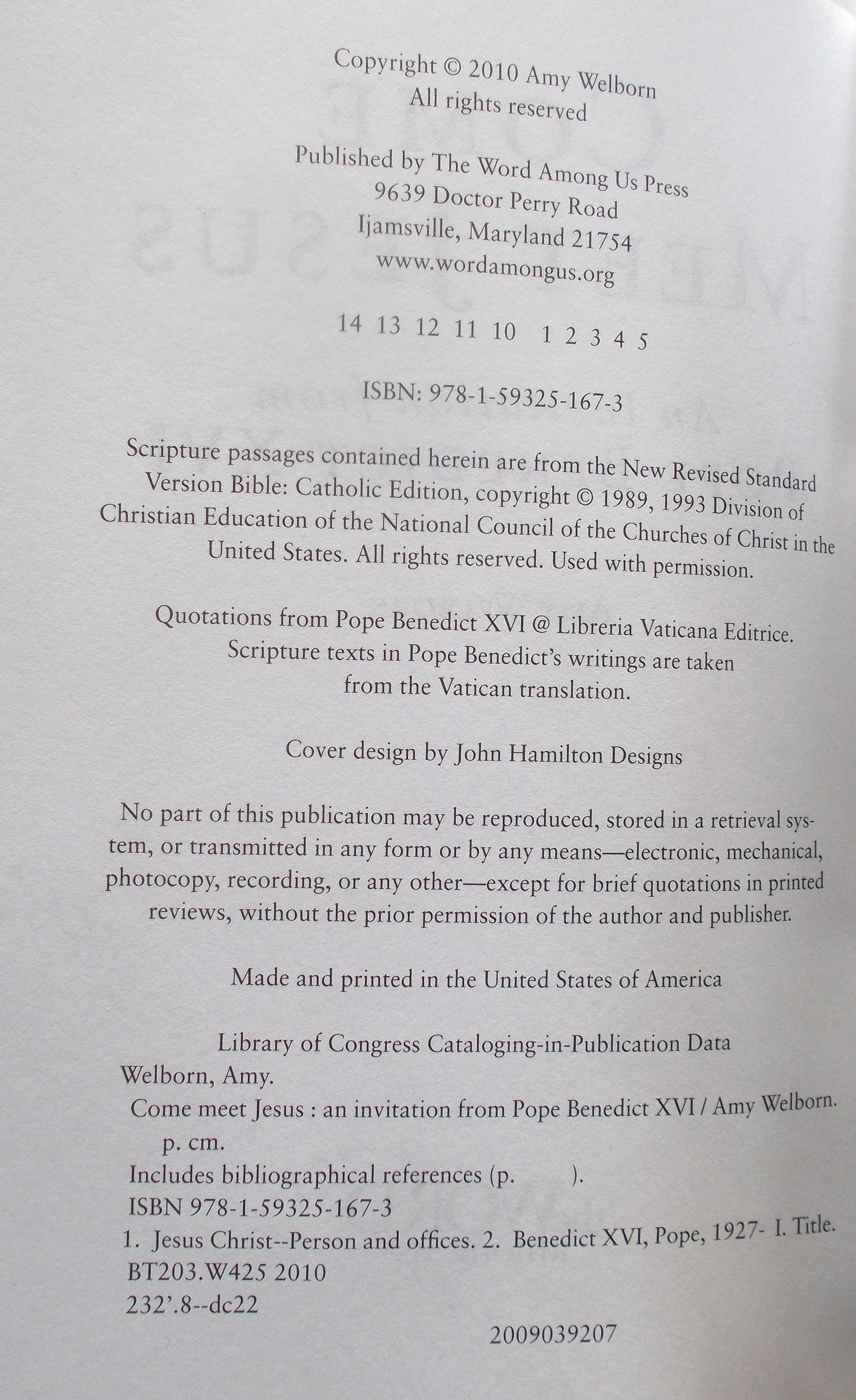 Come Meet Jesus : An Invitation From Pope Benedict XVI