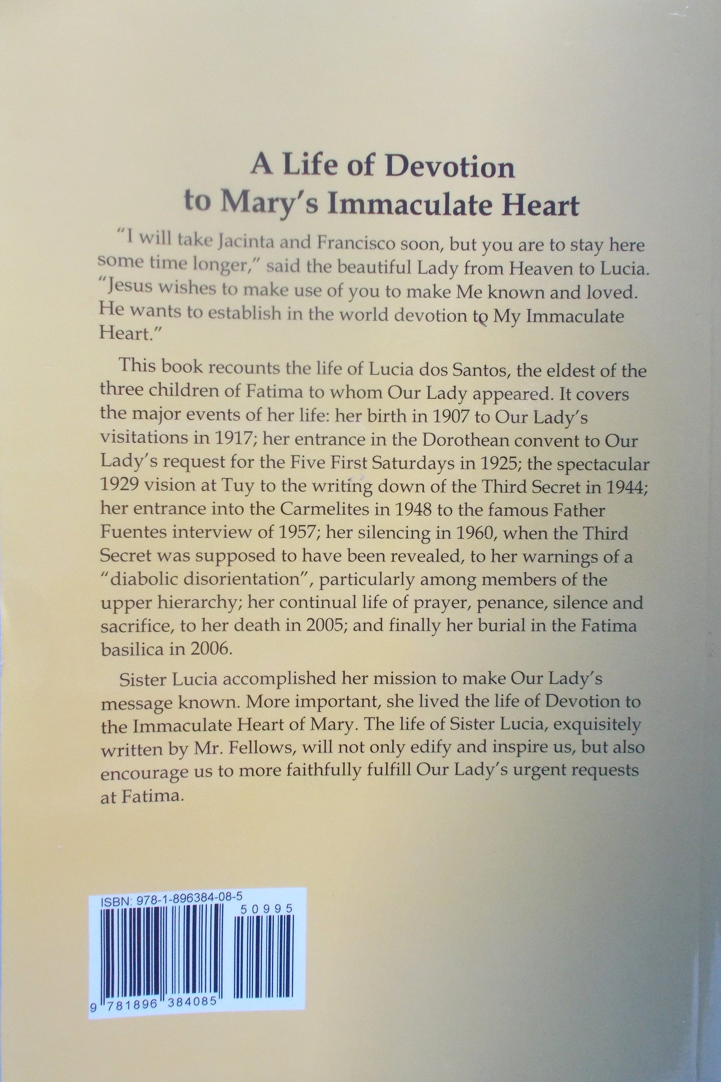 Sister Lucia : Apostle of Mary's Immaculate Heart