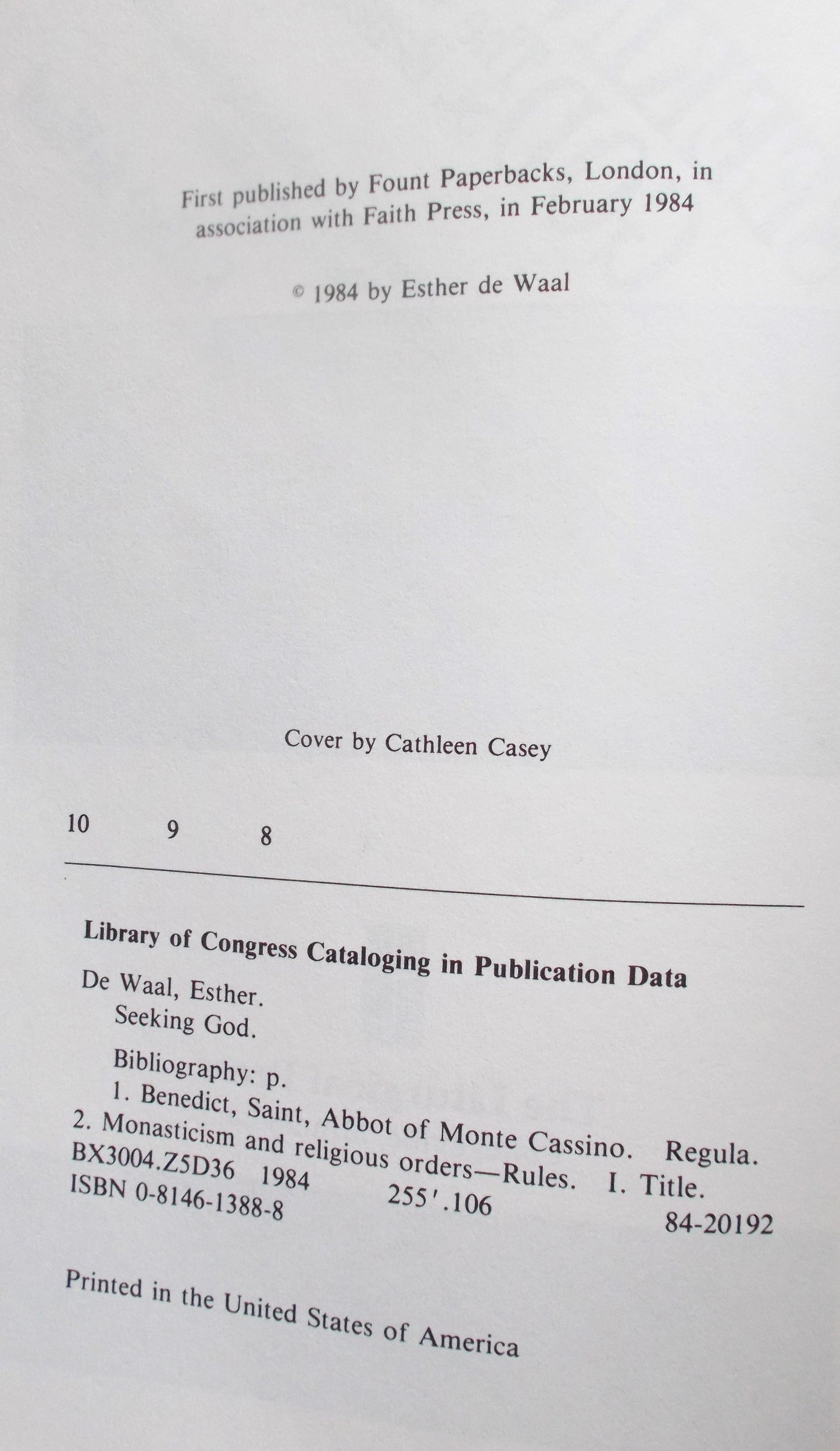 Used - Seeking God The Way of St. Benedict