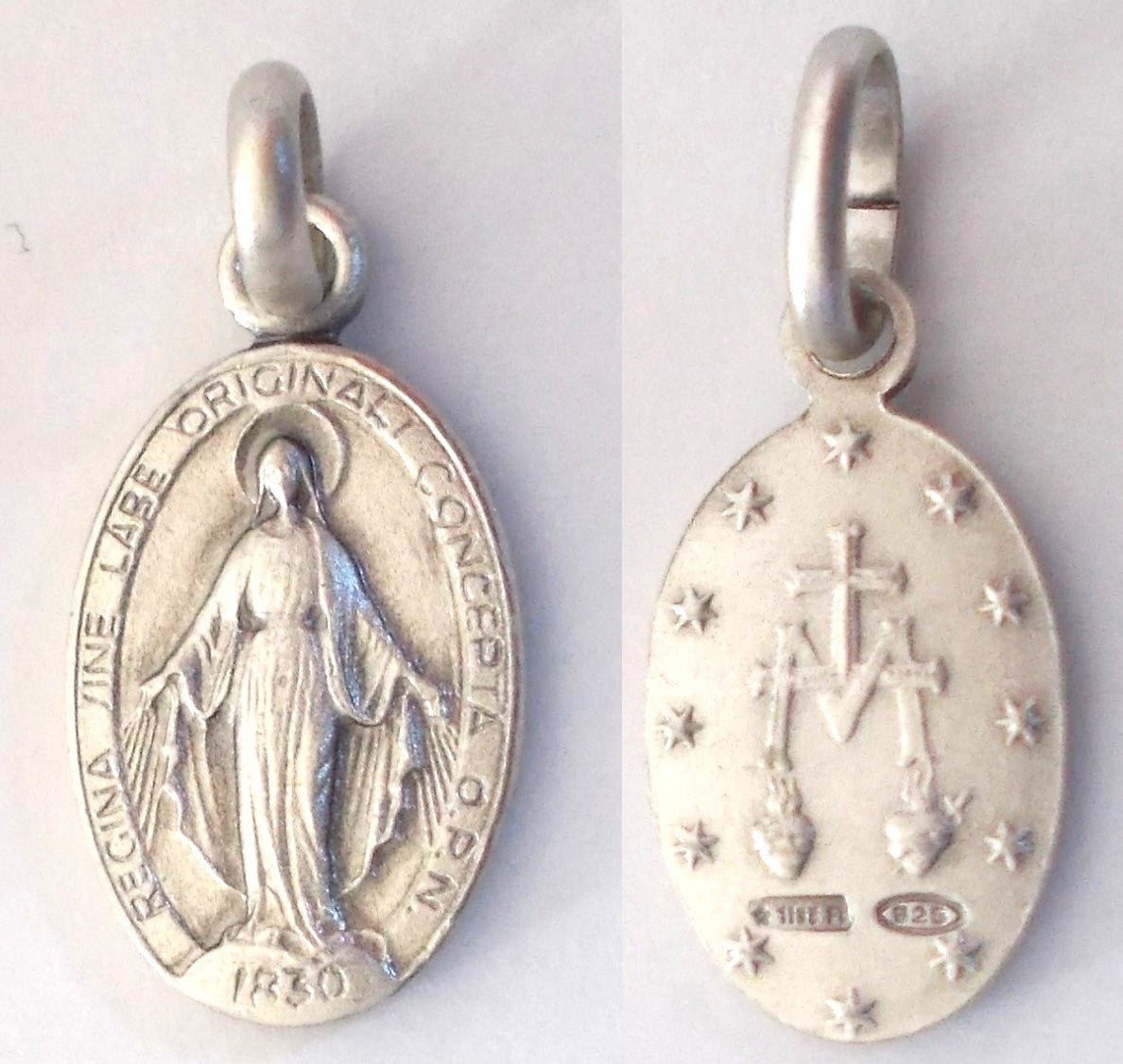 Miraculous Medal - Small Oval Sterling Silver