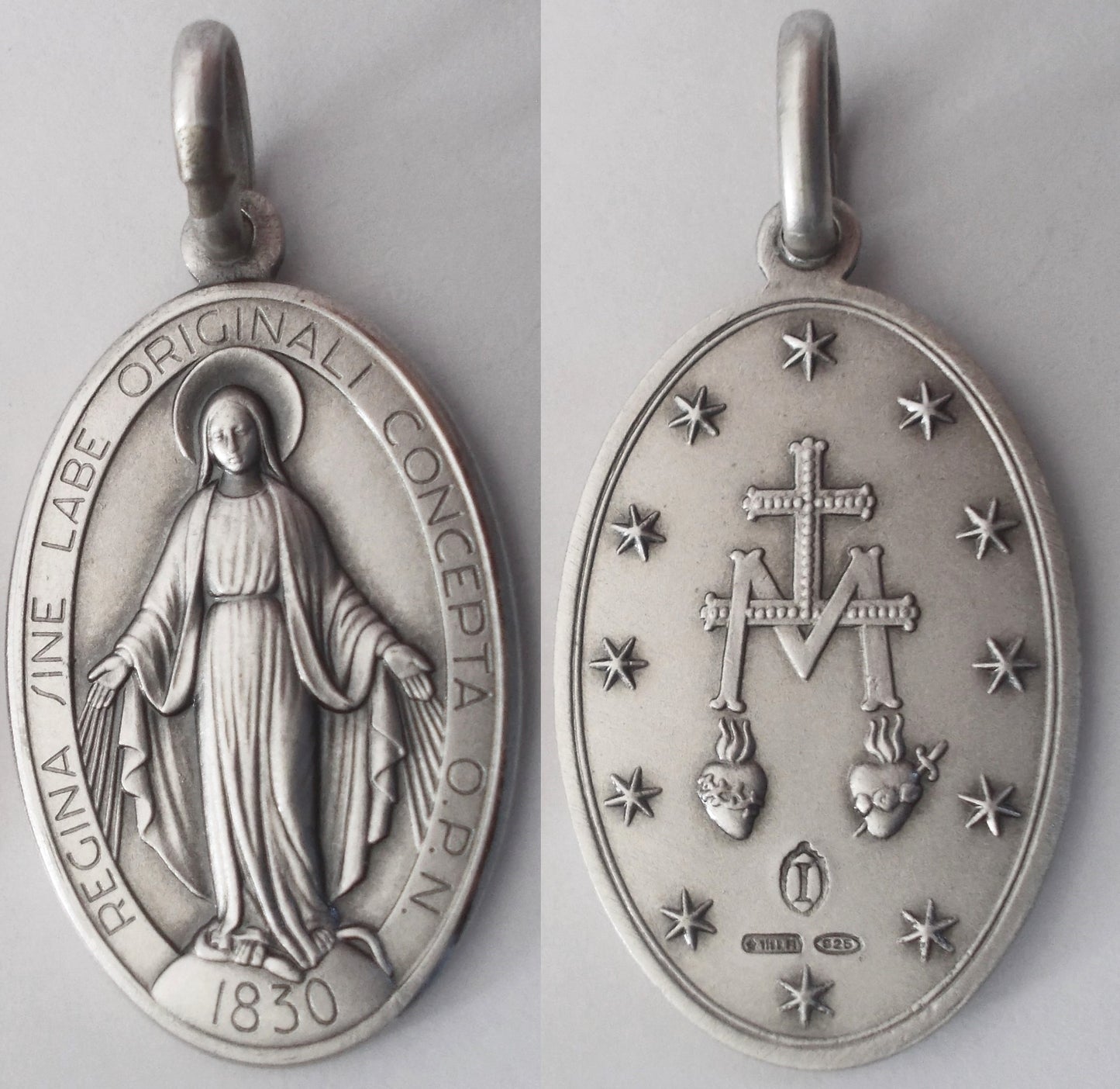Miraculous Medal - Extra Large Oval Sterling Silver