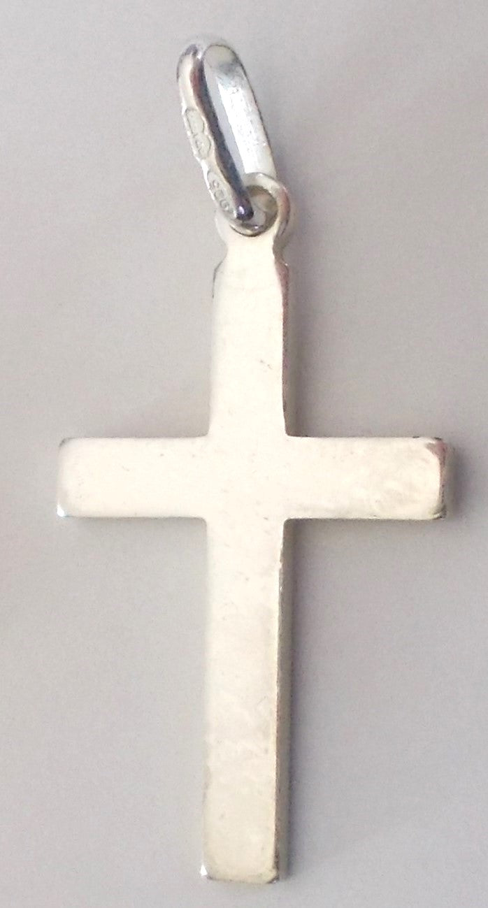 Cross - Small Plain Flat Sterling Silver