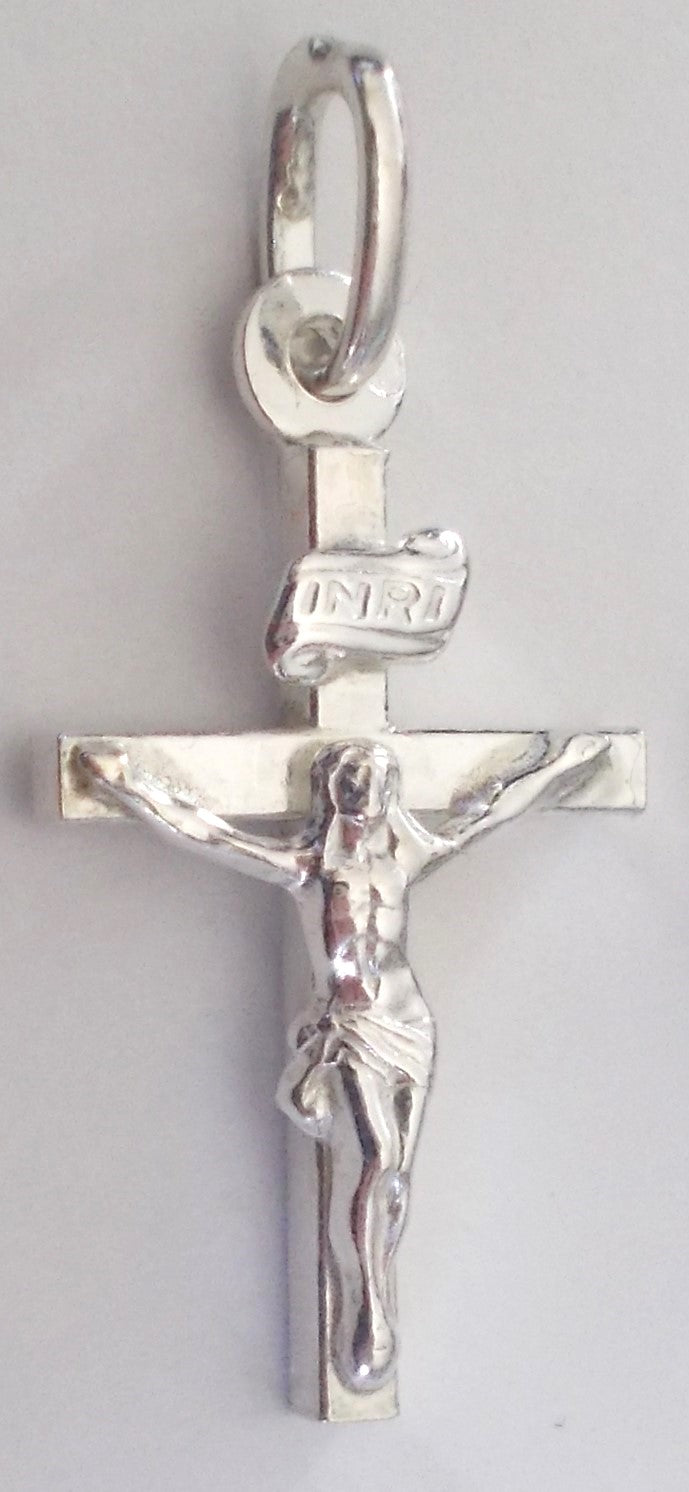 Crucifix - Square Tube Sterling Silver