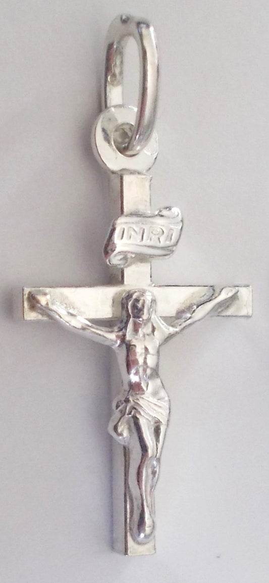 Crucifix - Square Tube Sterling Silver