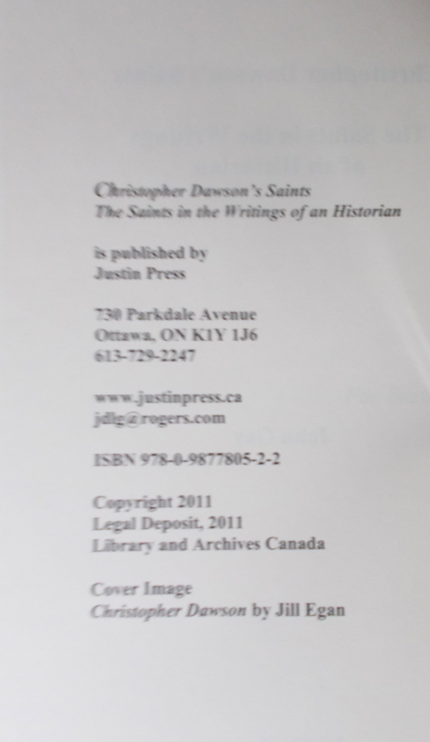 Christopher Dawson's Saints : The Saints in the Writings of an Historian