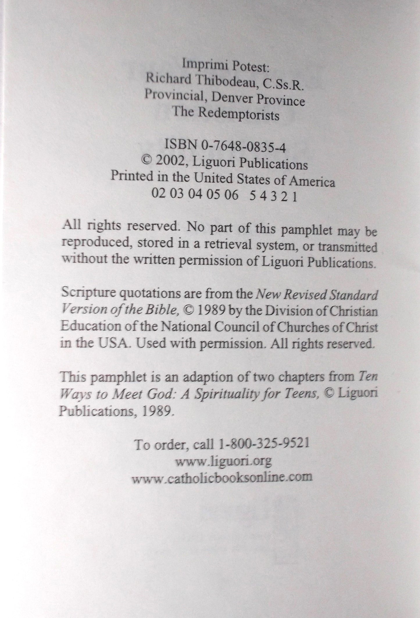 Exercise Your Christian Spirituality Booklet