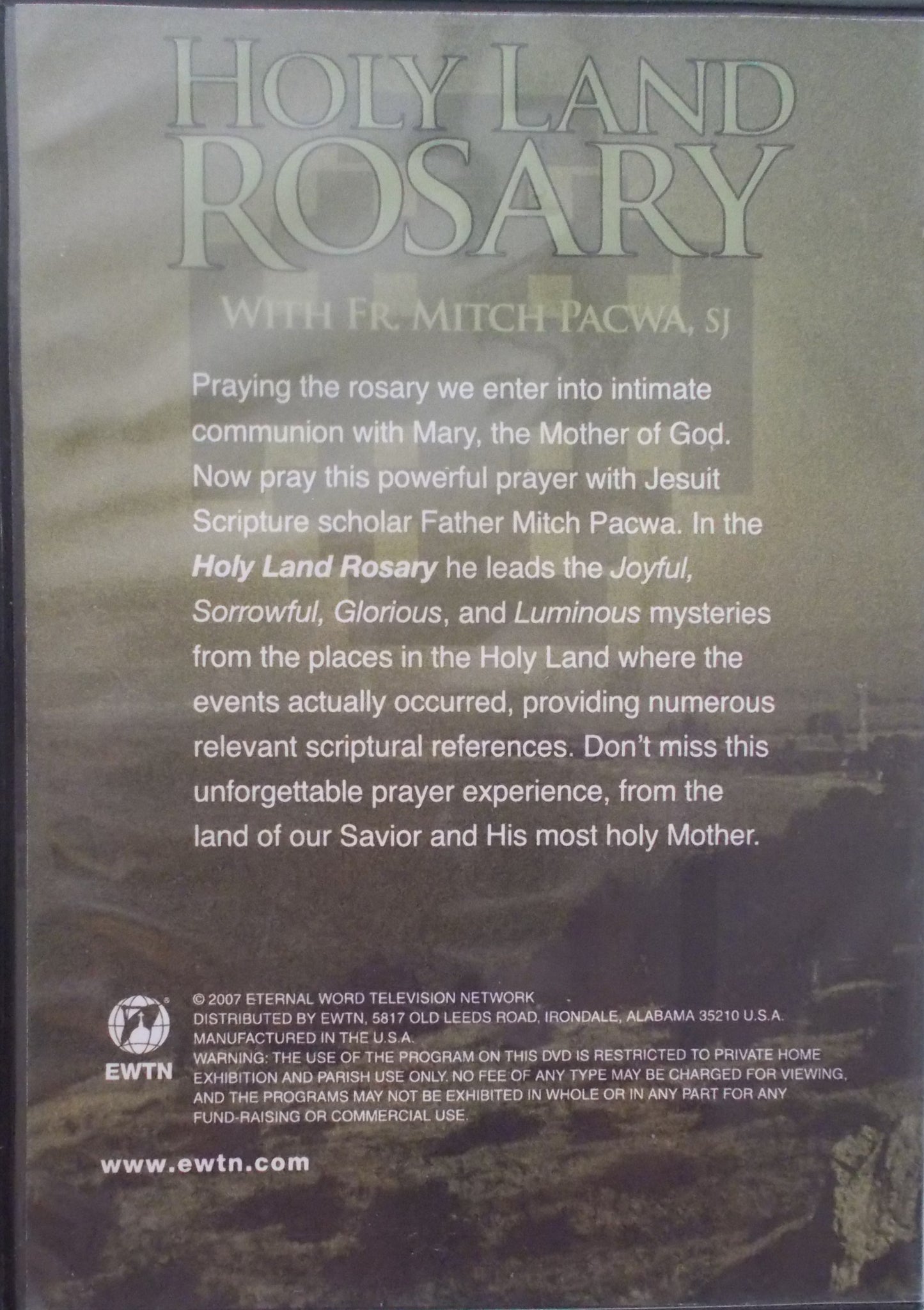 USED - Holy Land Rosary With Fr. Mitch Pacwa, SJ - DVD