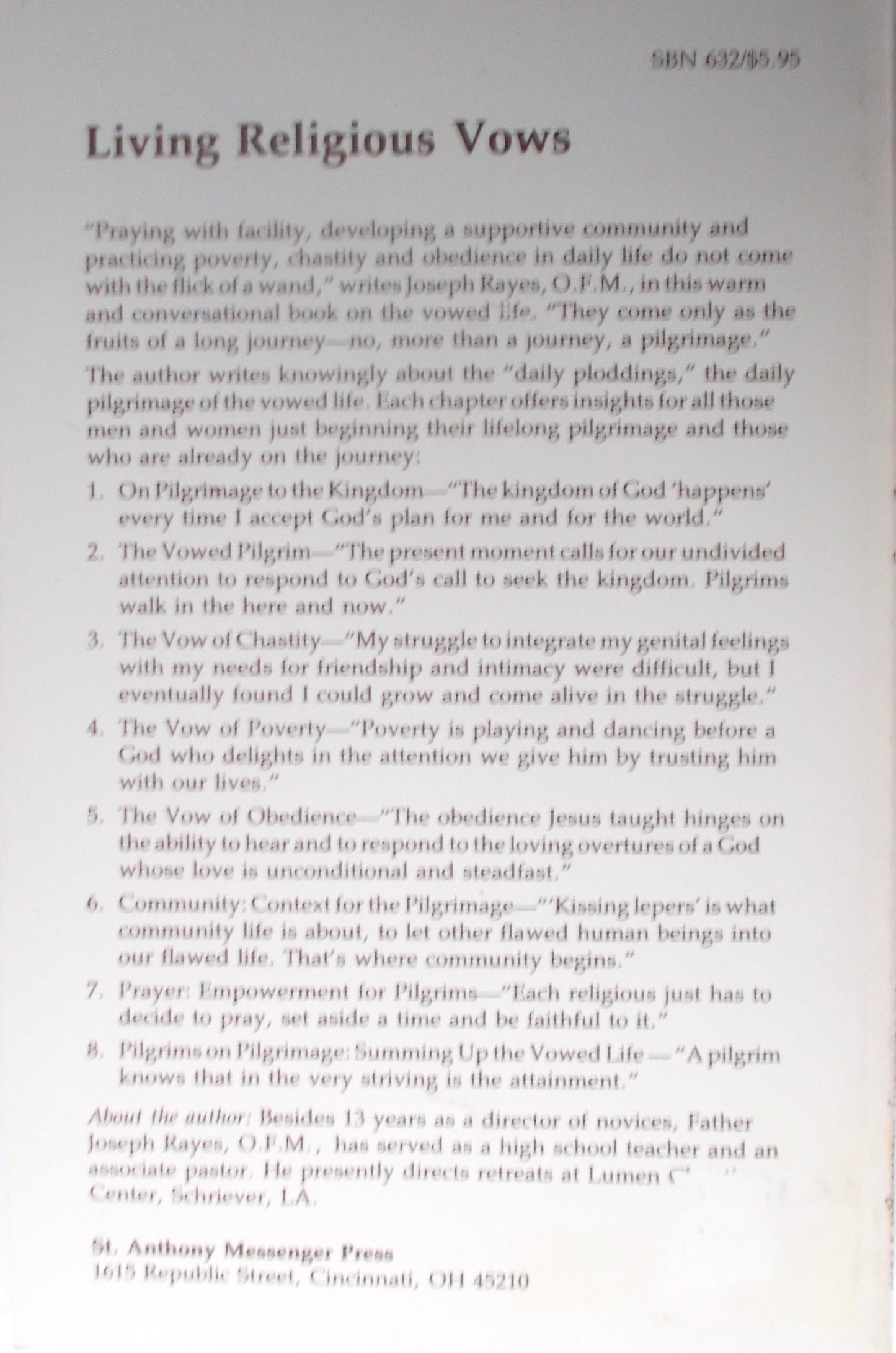 Used - Living Religious Vows : A Personal Pilgrimage