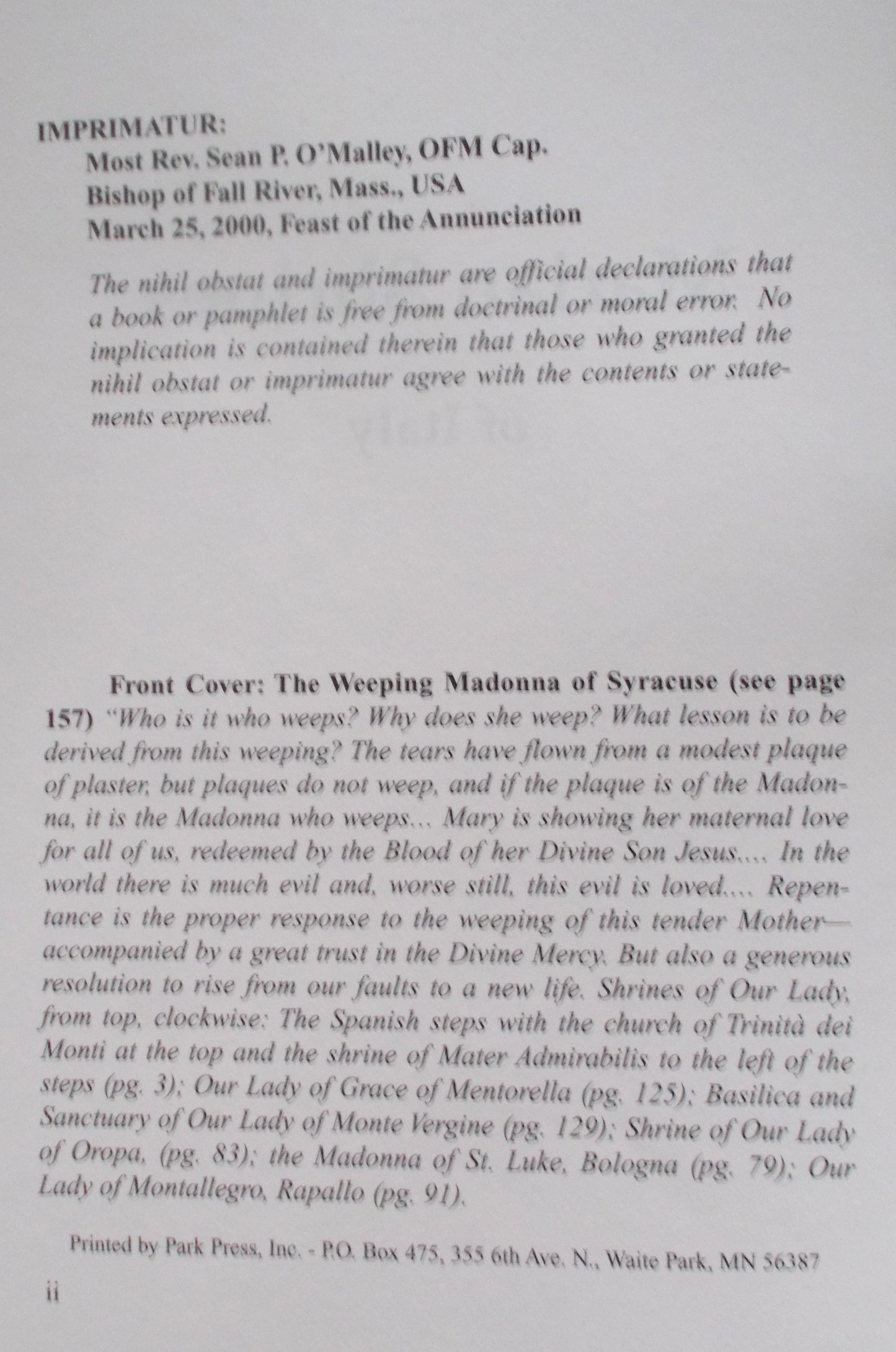 Marian Shrines of Italy