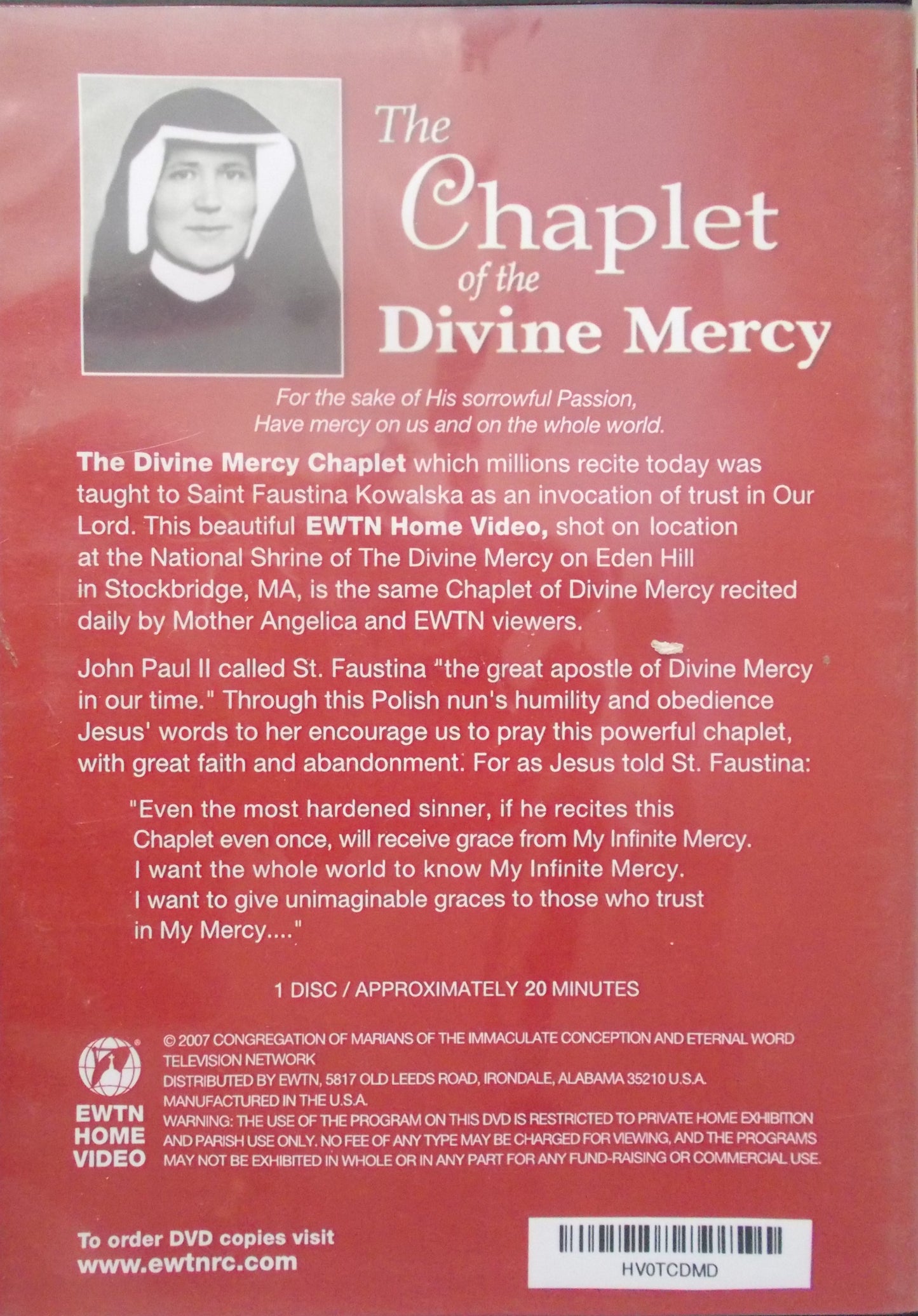 USED - Chaplet of Divine Mercy DVD