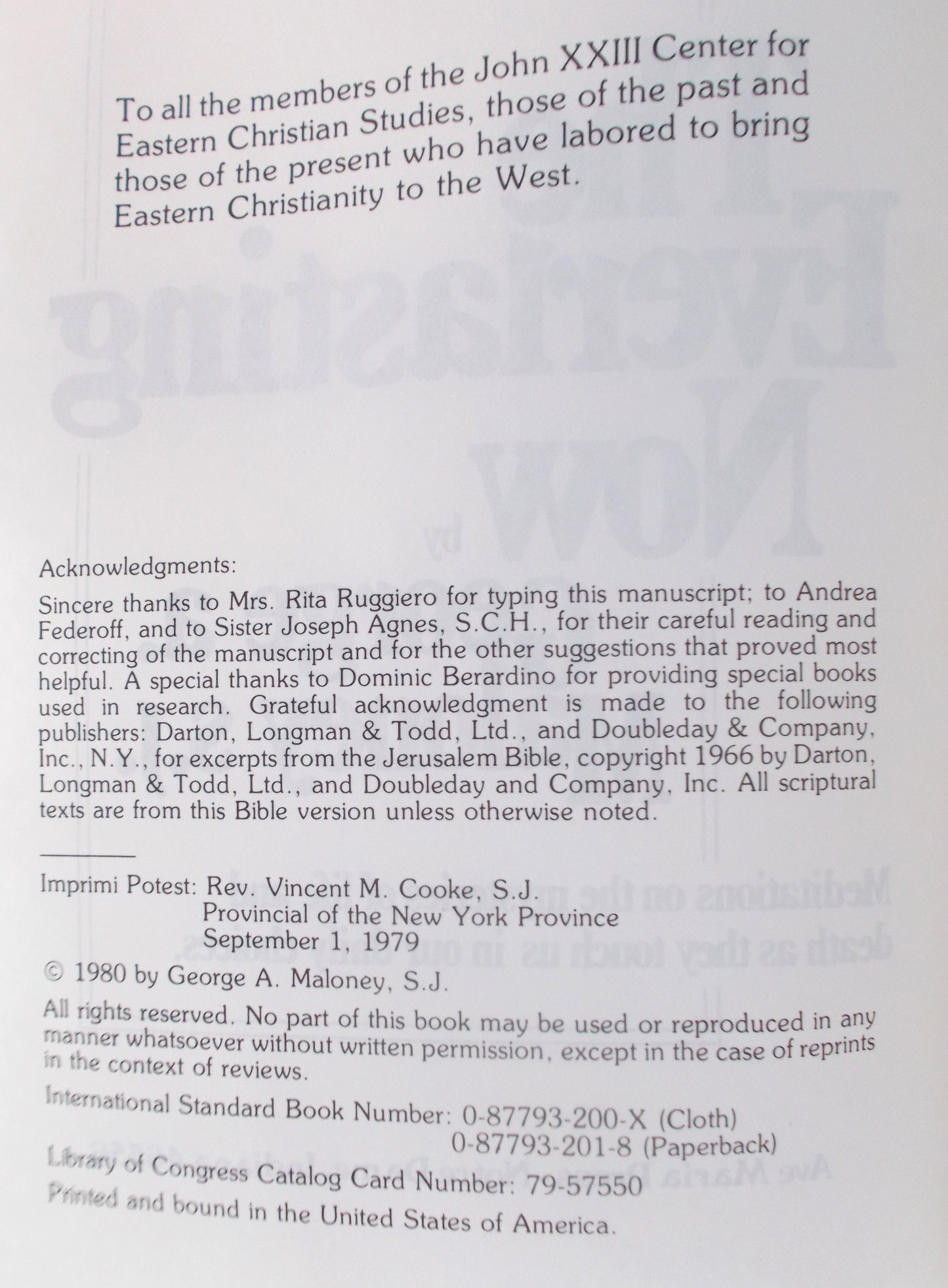 Used - The Everlasting Now : Meditations on the Mysteries of Life and Death