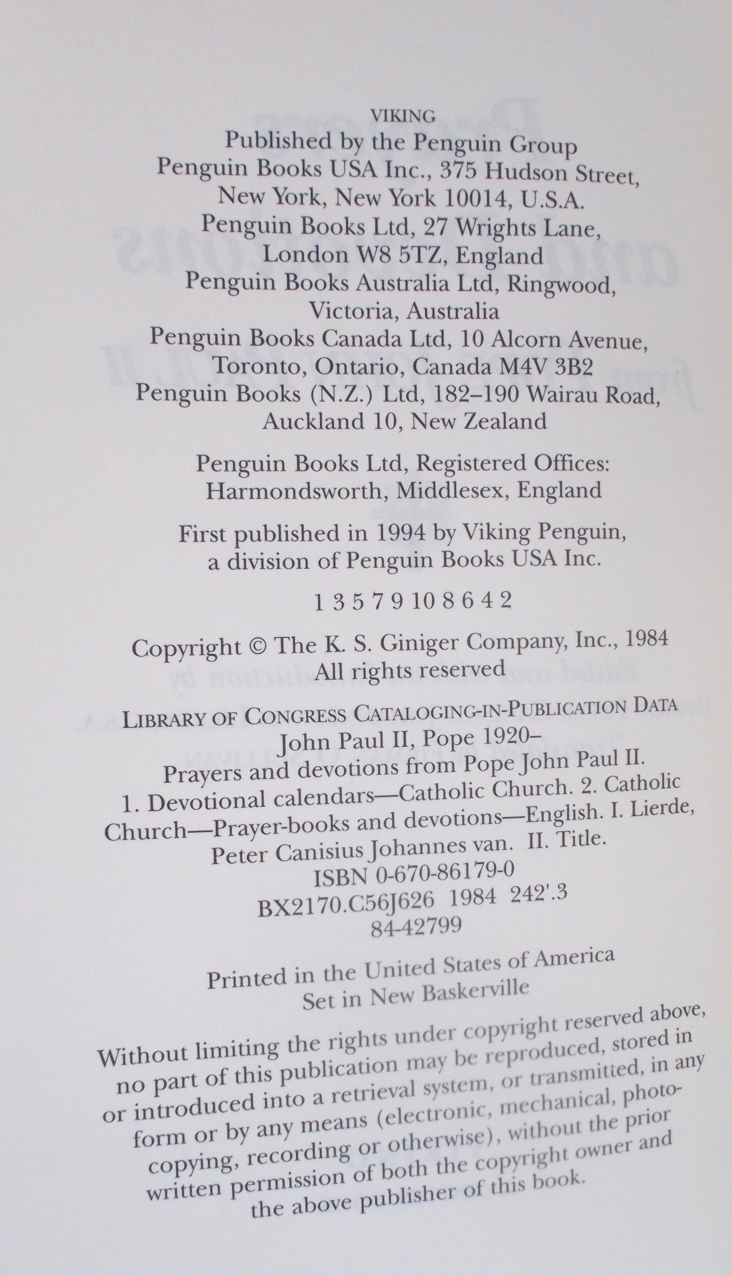 Used - Prayers and Devotions: 365 Daily Meditations from Pope John Paul II - hardcover