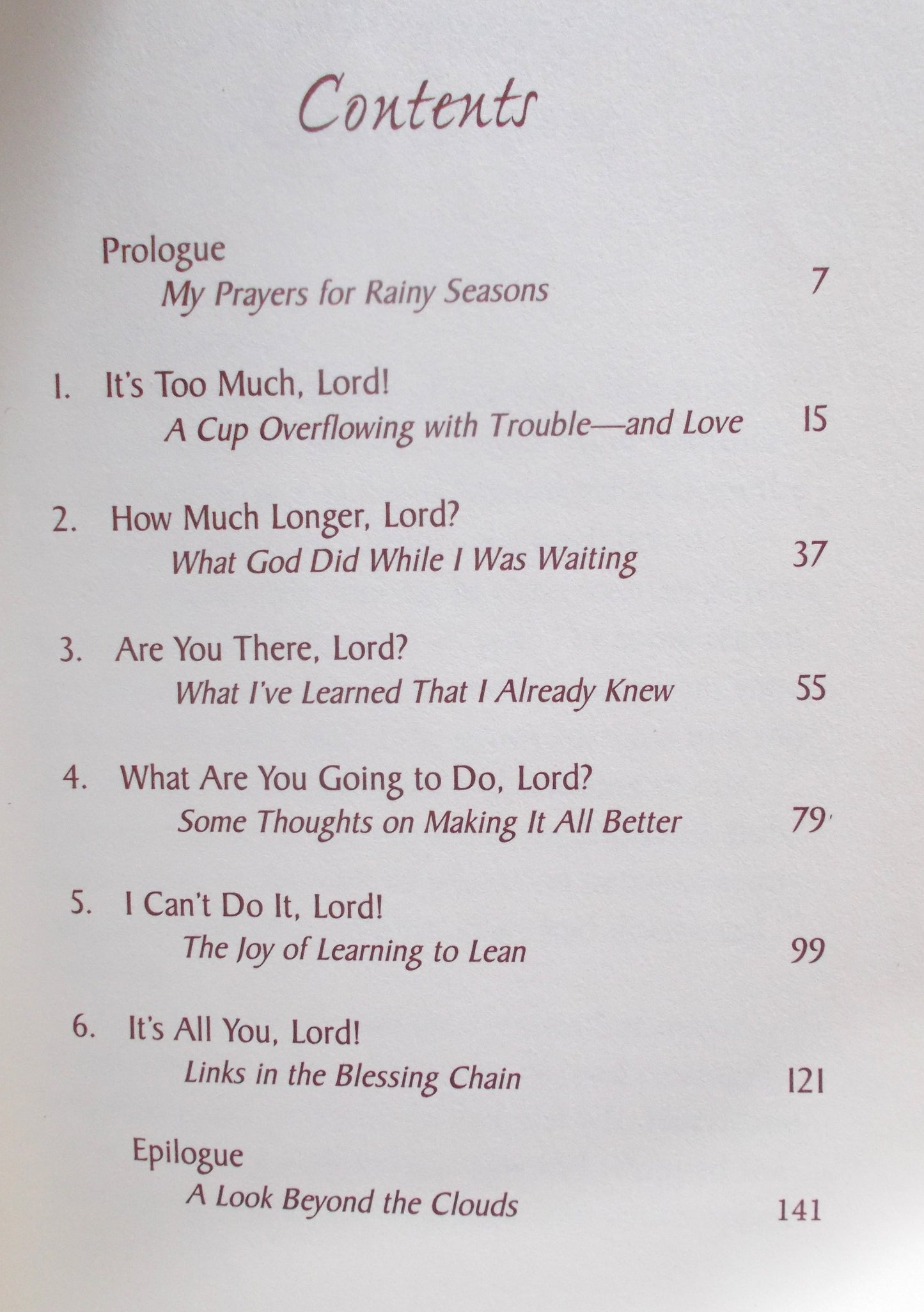 Used - My Cup Overflows ... with the Comfort of God's Love - hardcover