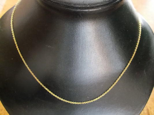 Gold tone Fine Chain 18 inch