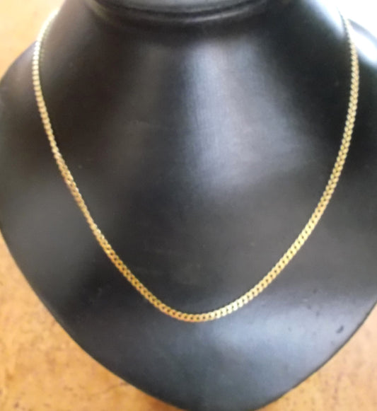 Gold Tone Curb Chain 18 inch