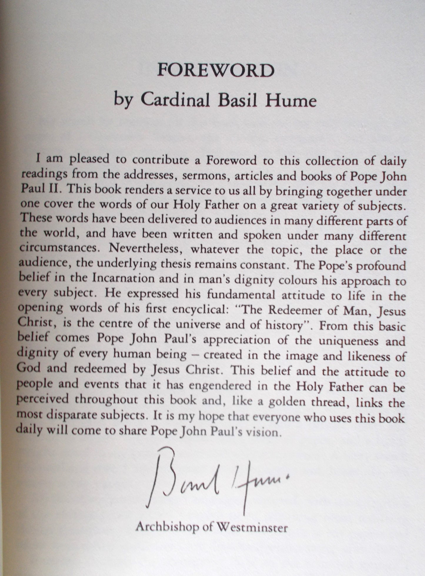 Used -Through the Year with Pope John Paul II : Readings for Every Day of the Year - hardcover