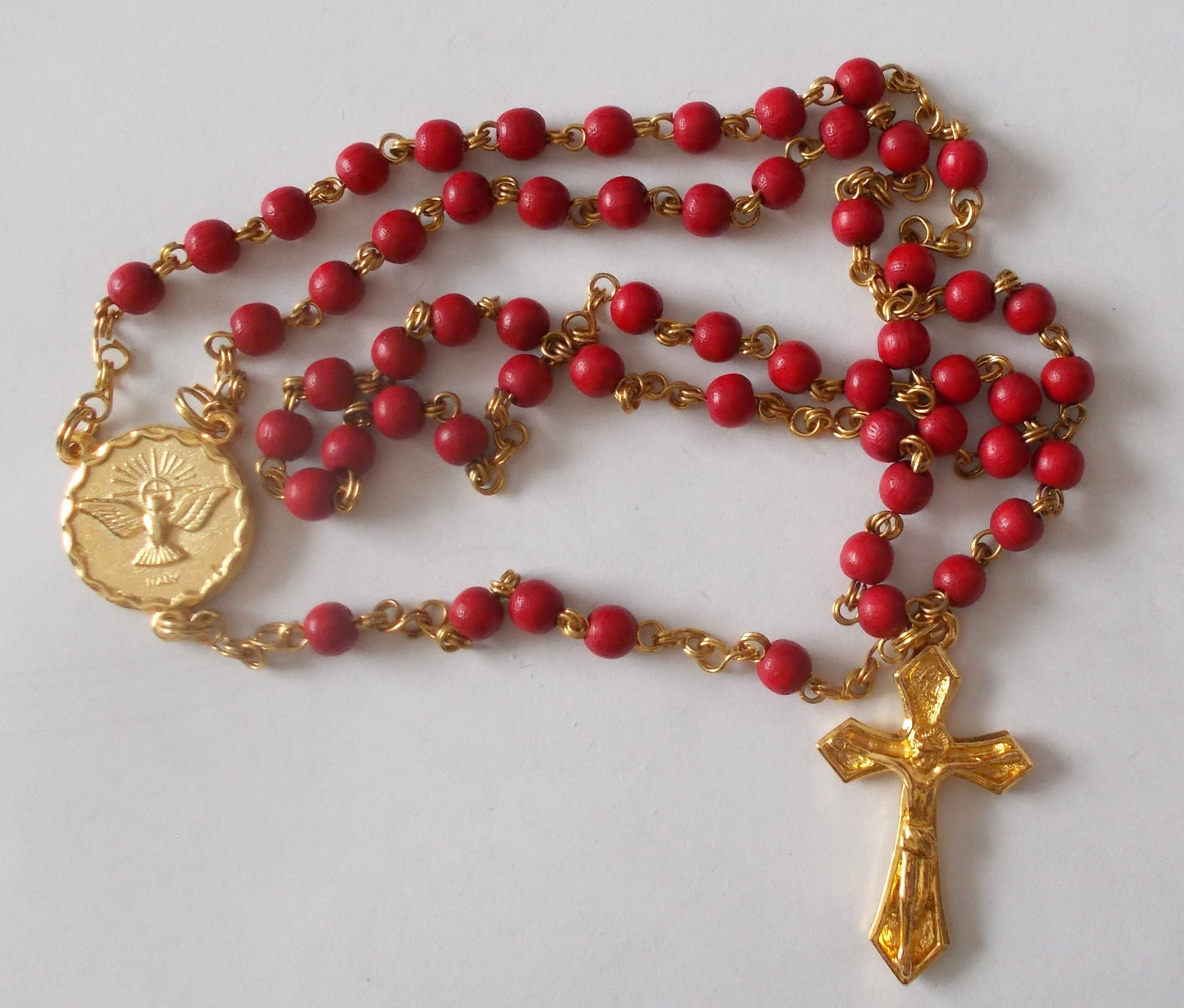 Small Wood Bead Rosary with Pouch
