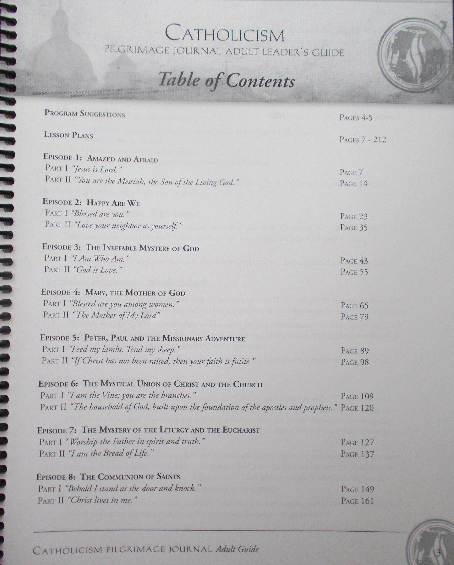 Catholicism Pilgrimage Journal - Leader's Guide and 10 Journals & Postcards - Clearance