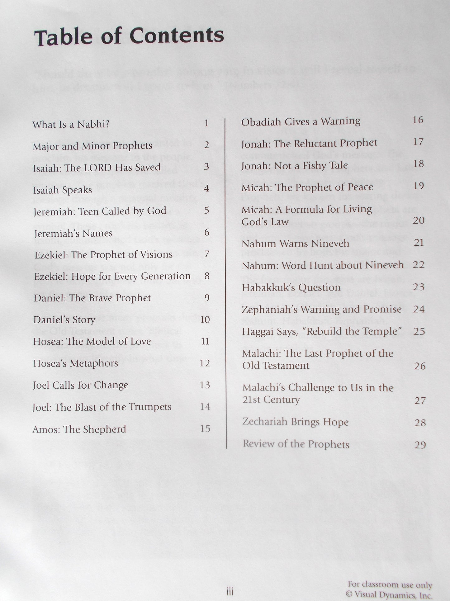 The Prophets - Reproducible Activity Book
