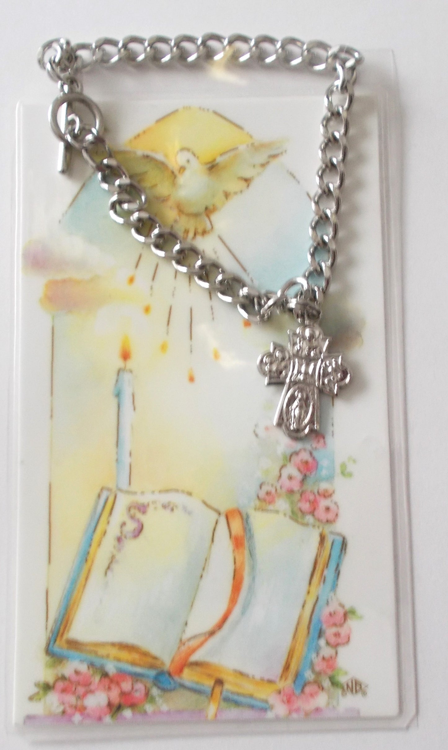 Bracelet with Confirmation Prayercard - 5 way Cross