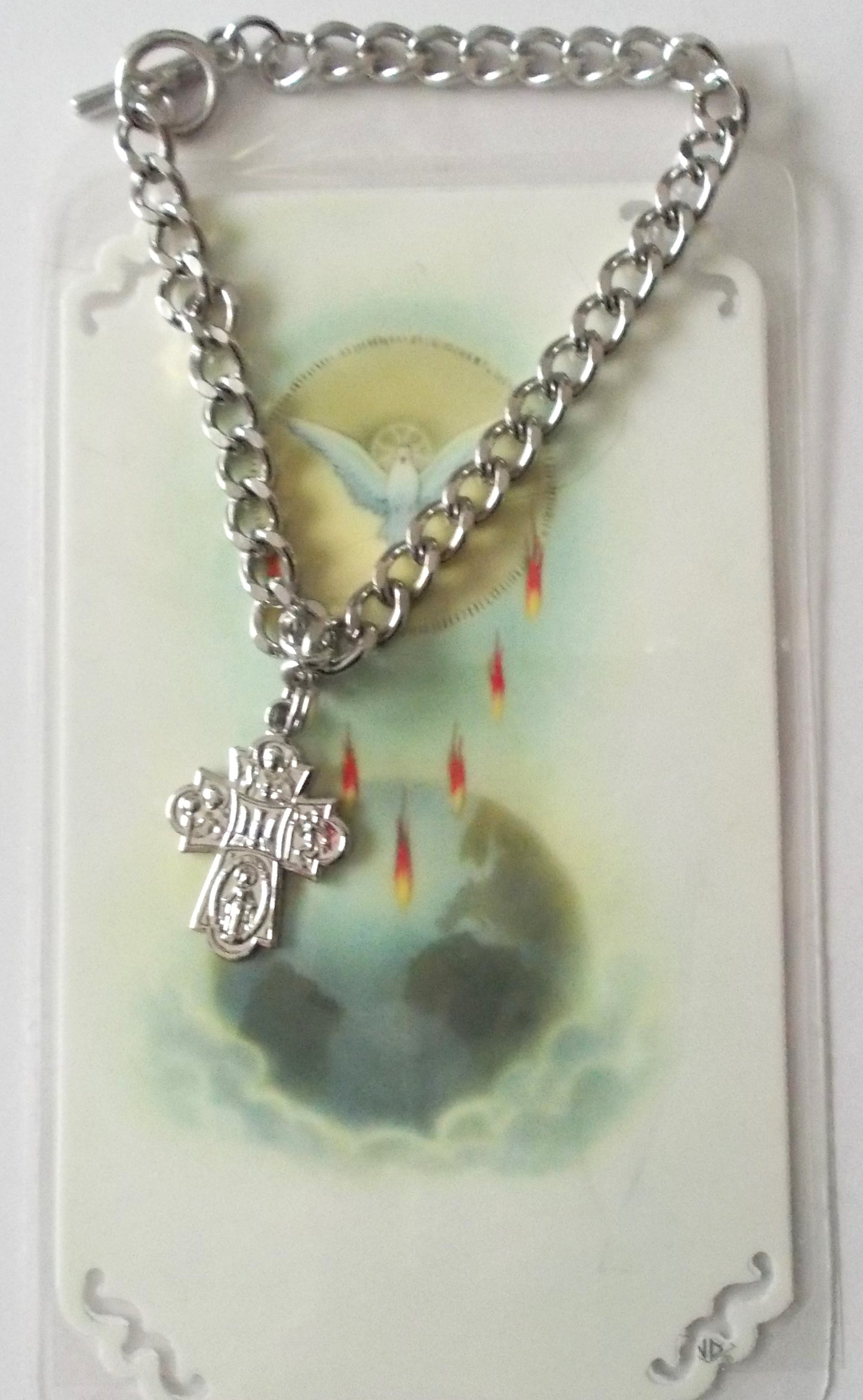 Bracelet with Confirmation Prayercard - 5 Way Cross