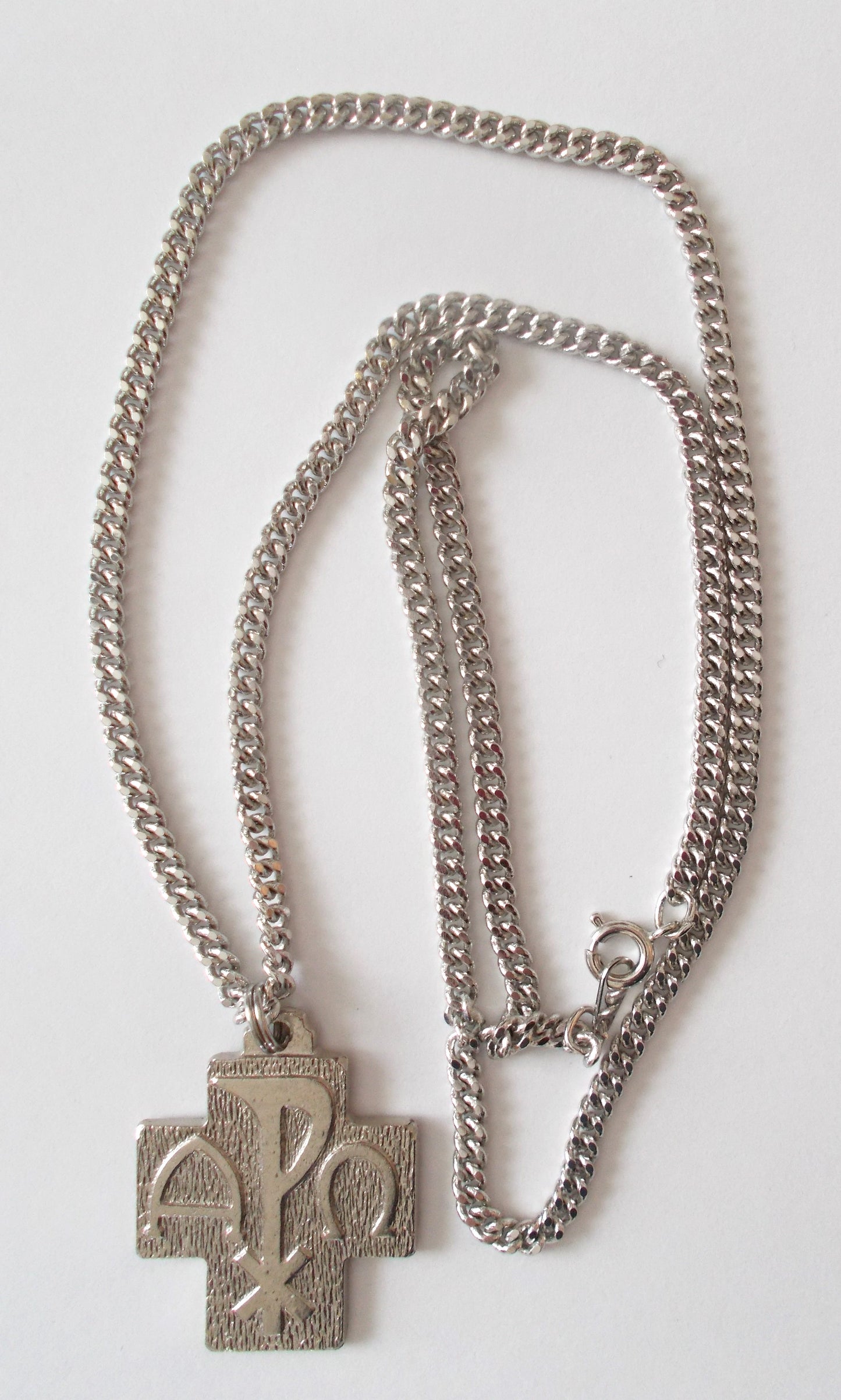 Alpha & Omega Pax Cross Necklace