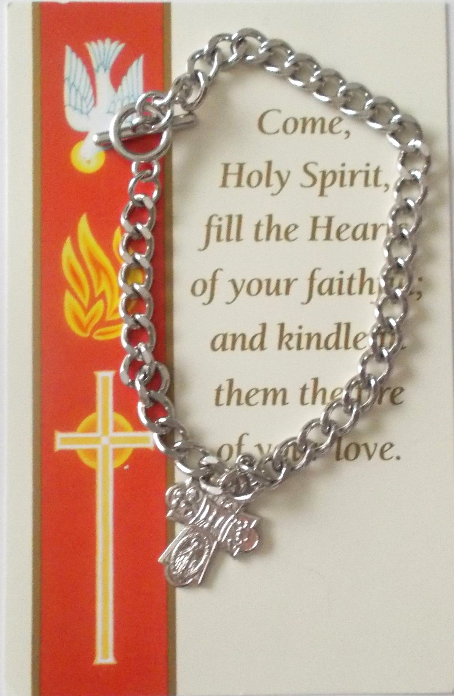Bracelet with Confirmation Prayercard - 5 way Cross