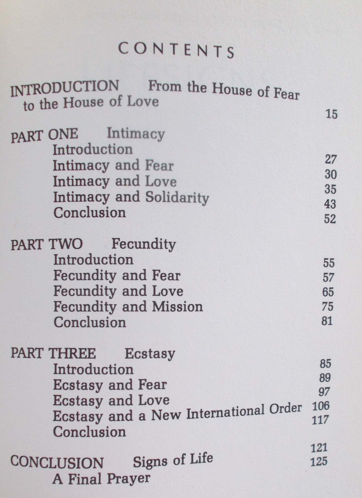 Lifesigns - Intimacy, Fecundity, and Ecstasy in Christian Perspective