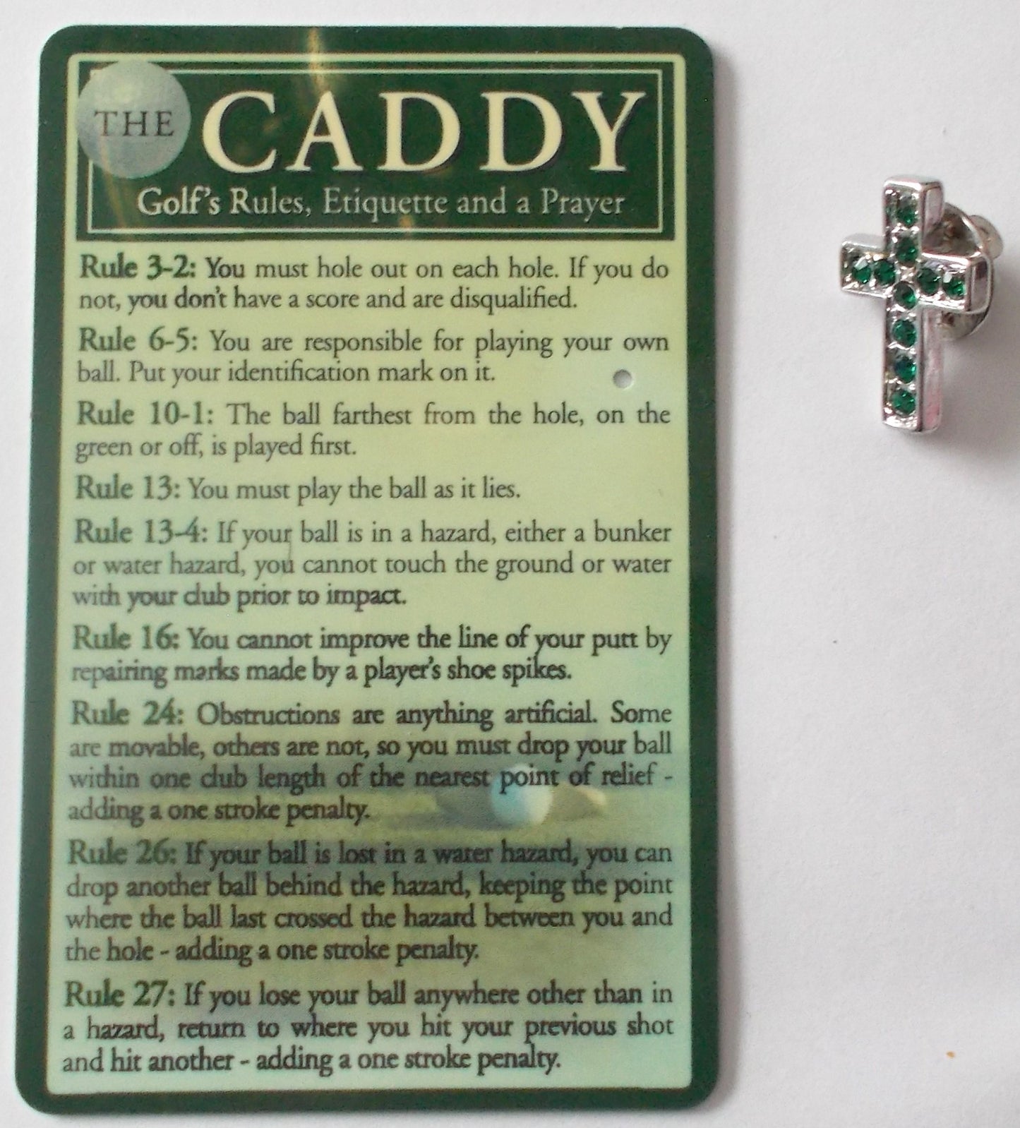 Caddy Golf's Rules & Lapel Pin