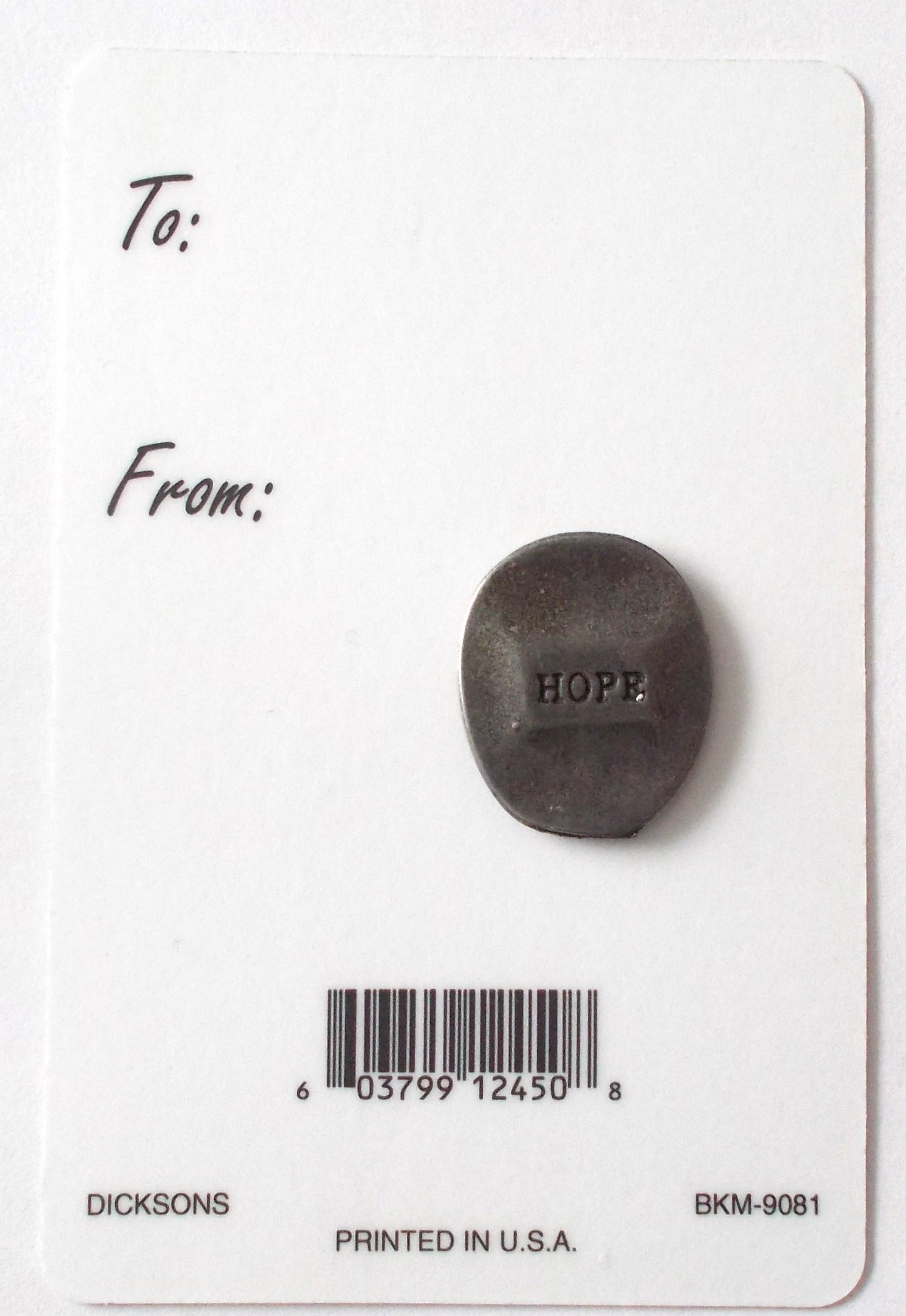 Secret Pal Prayercard with Angel " Hope" Pocket Token