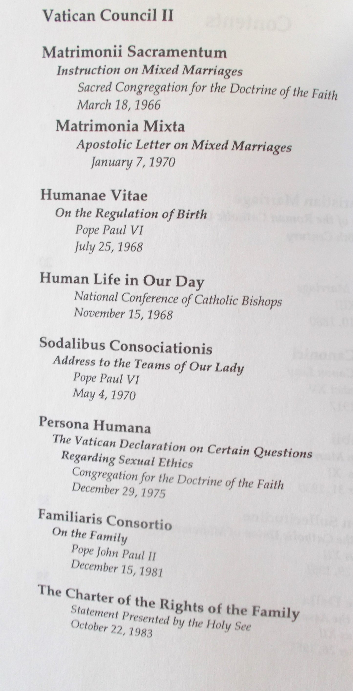 On Life and Love - A Guide to Catholic Teaching on Marriage and Family