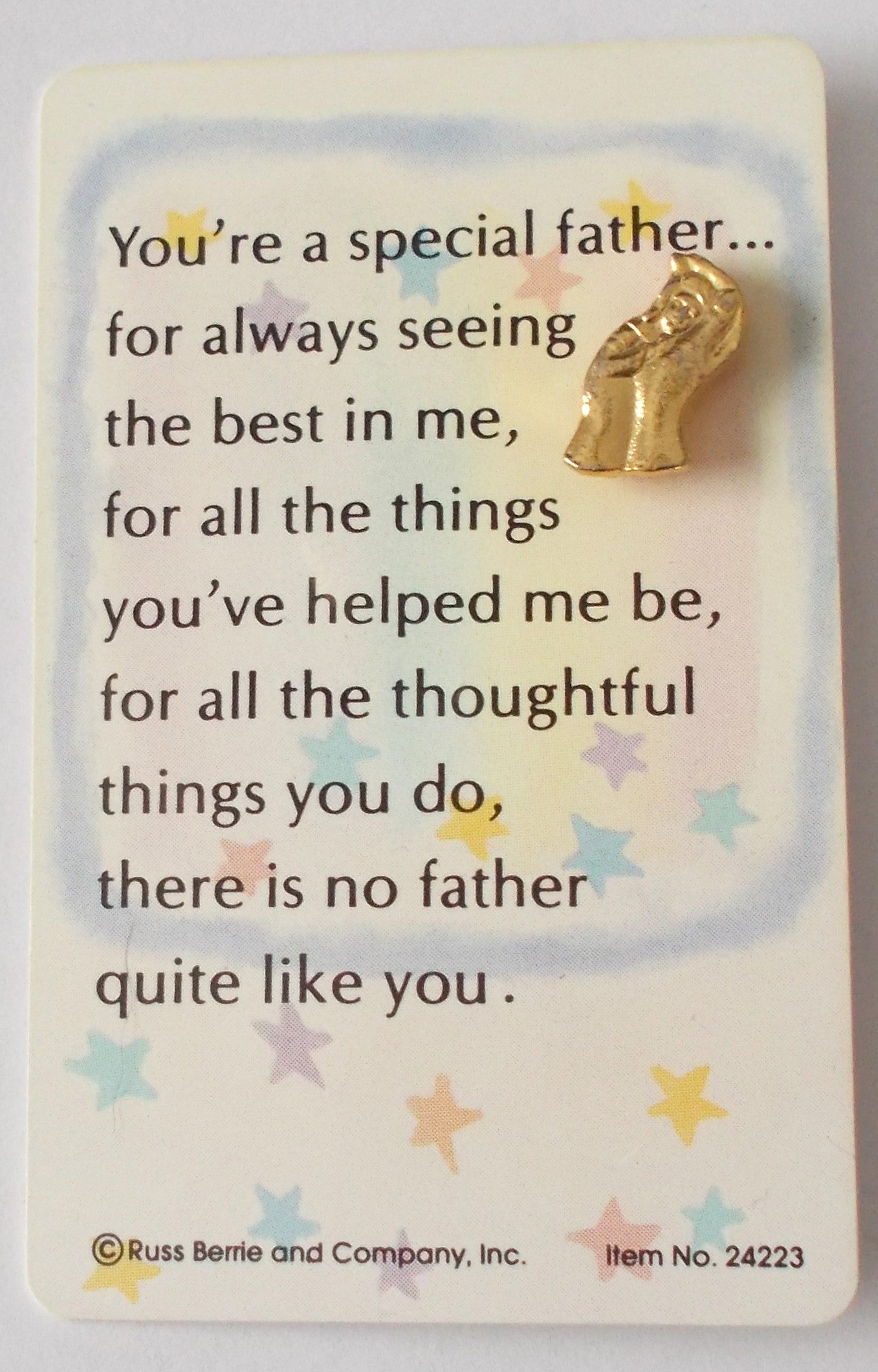 Special Father Prayercard & Lapel Pin