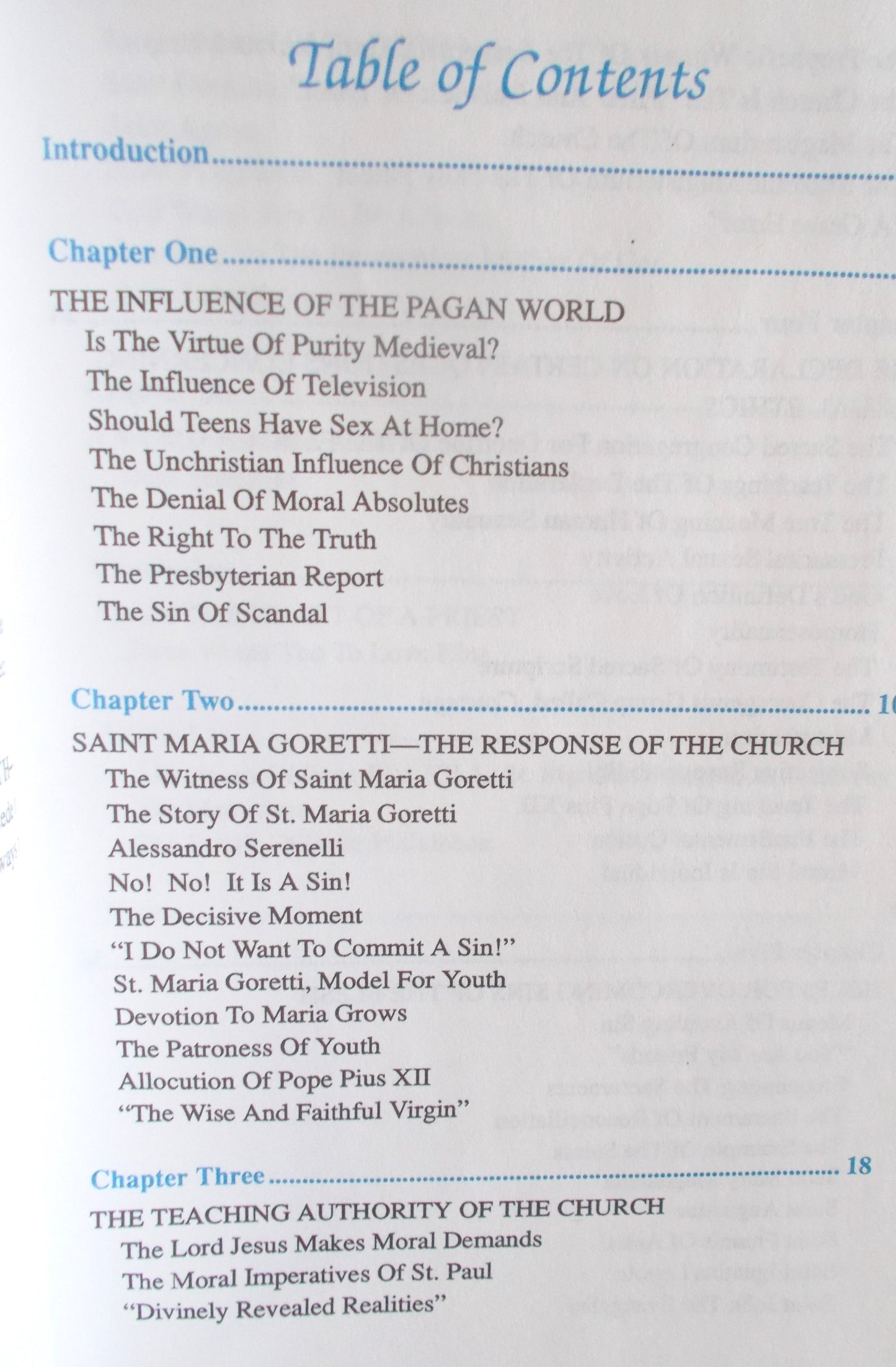 "No! No! It Is a Sin!": A Message to the Young Adults of Today from Saint Maria Goretti Patroness of Youth