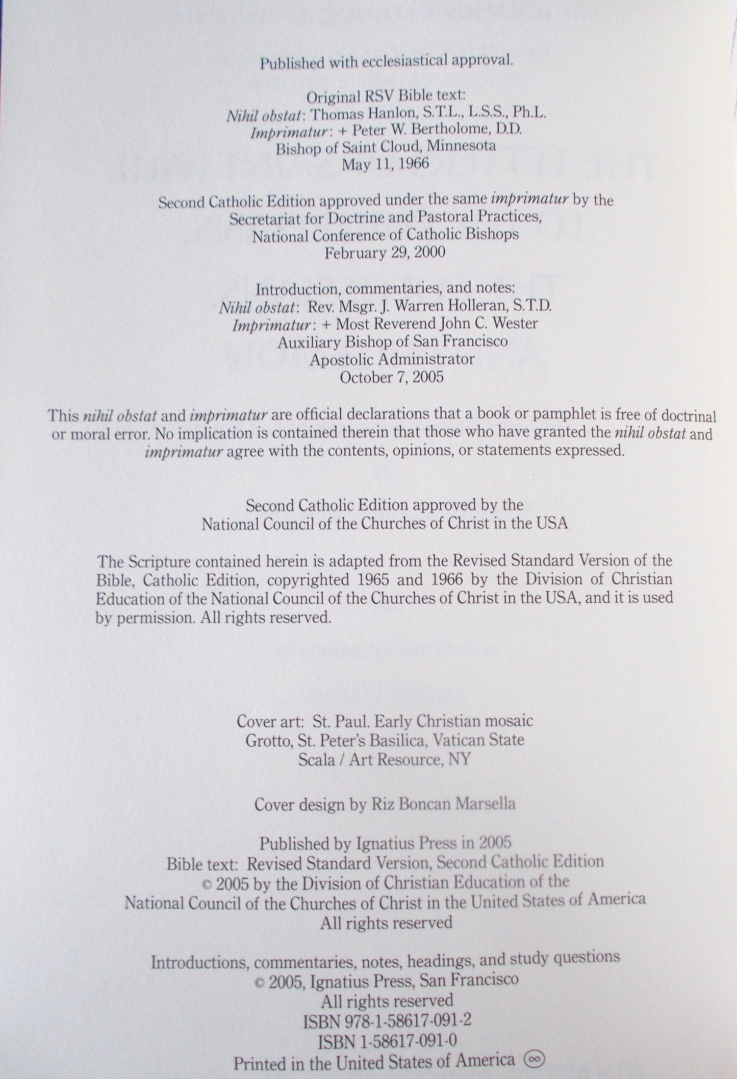 Letters of St. Paul to the Philippians, Colossians & Philemon - Ignatius Catholic Study Bible