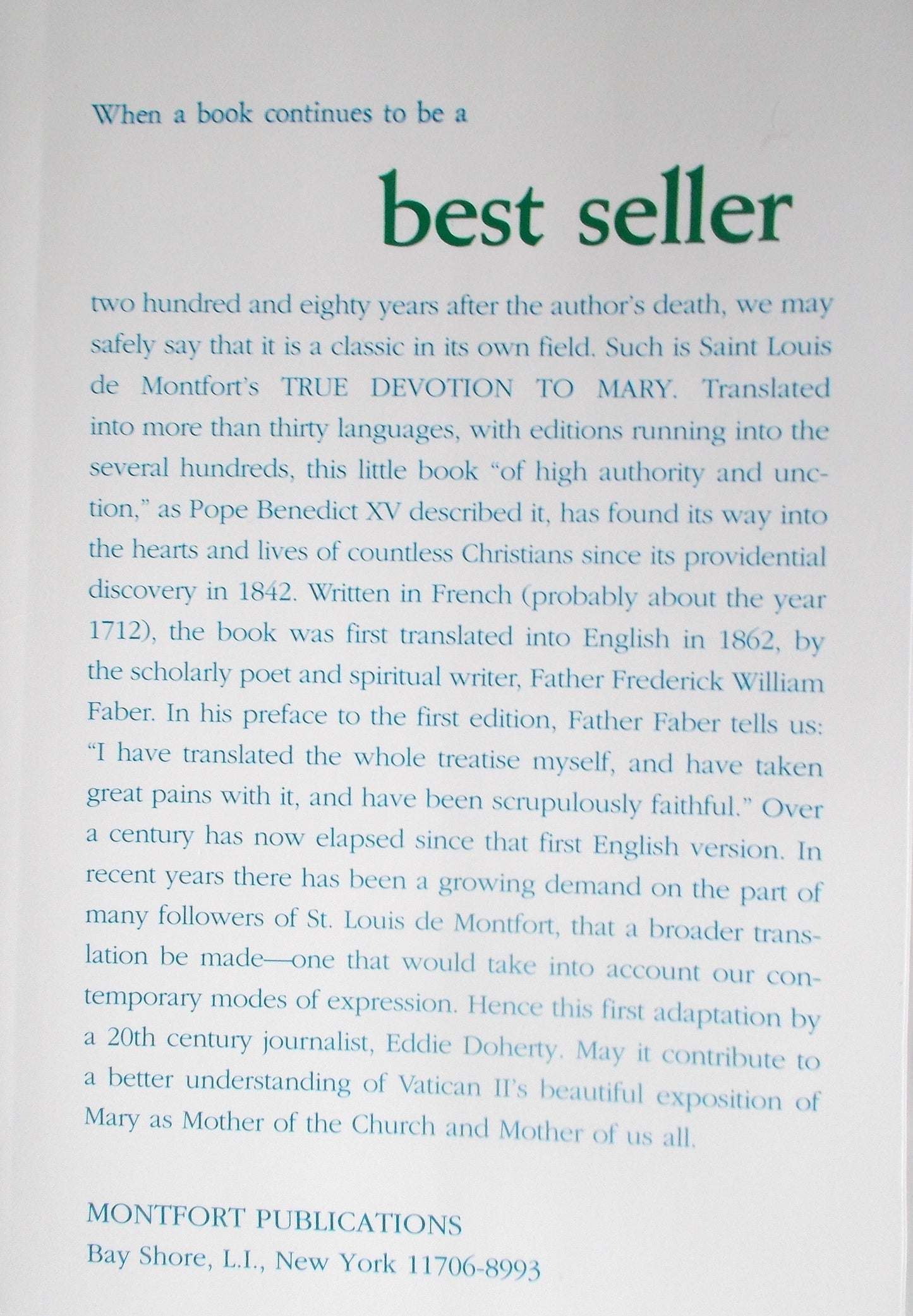 True Devotion to Mary : adapted by Eddie Doherty