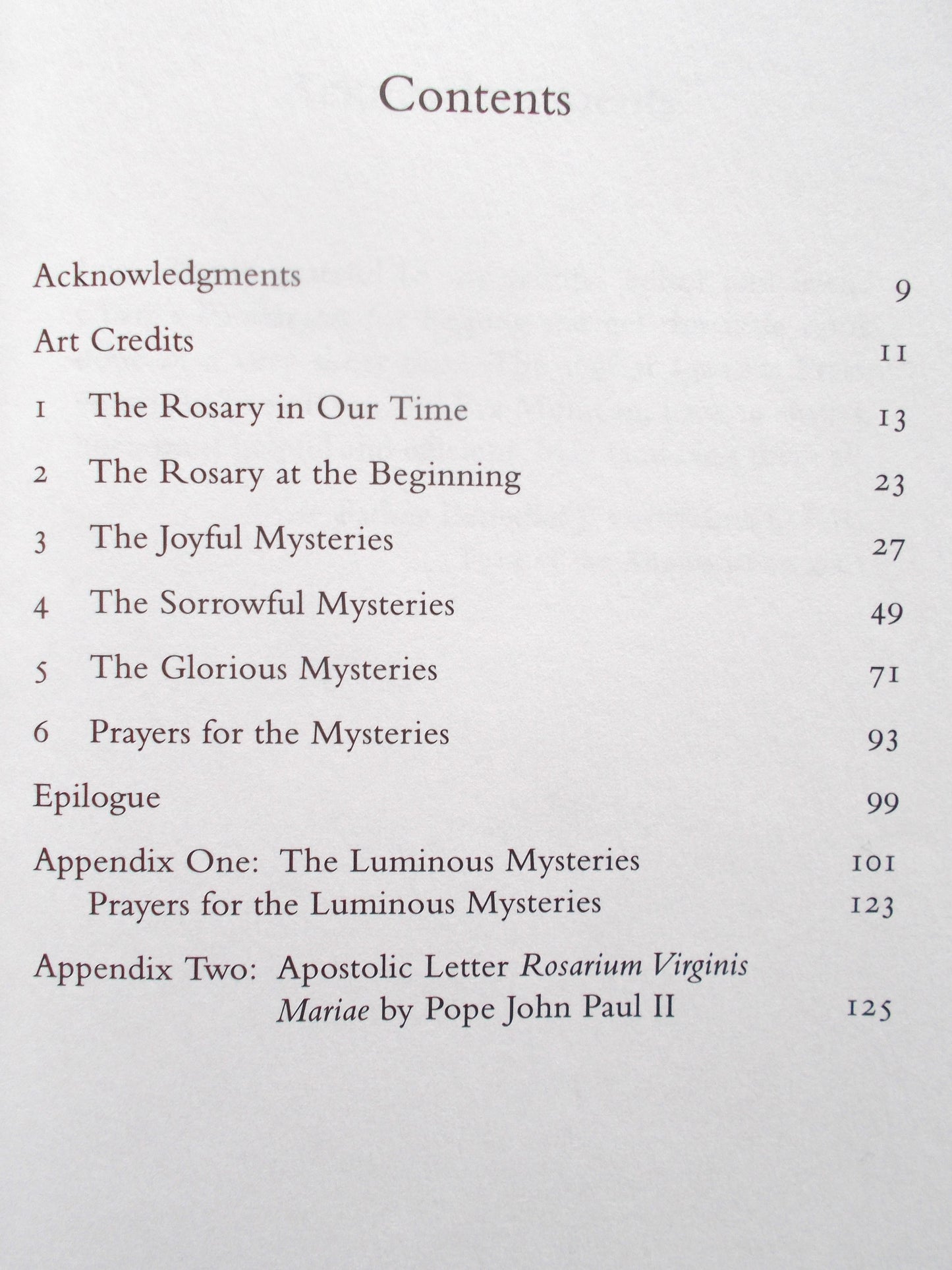 The Rosary : Chain of Hope - Meditations on The Mysteries of the Rosary