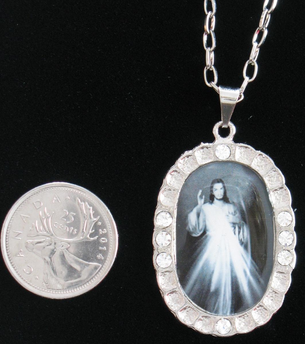 Medallion Necklace  with  Black & White Images - Various Images