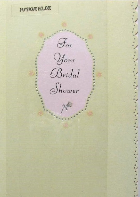 Bridal Shower Greeting Card with Marriage Prayercard