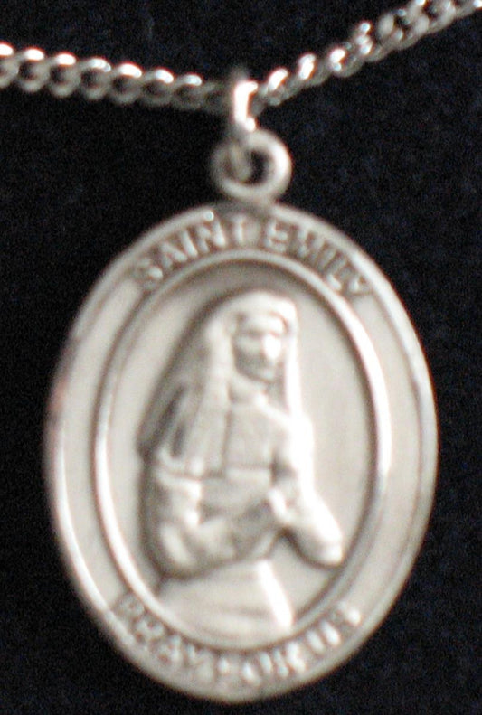 St. Emily de Vialar - Sterling Silver Medal with Chain