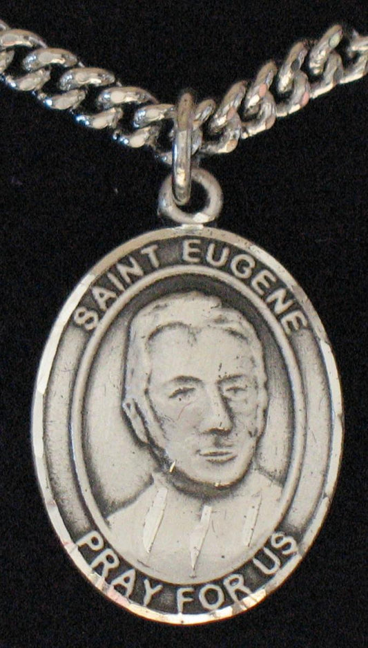 St. Eugene de Mazenod - Sterling Silver Medal with Chain