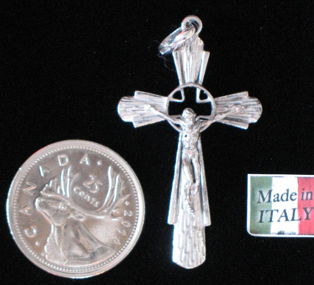 Crucifix - Sterling Silver Lg Fancy