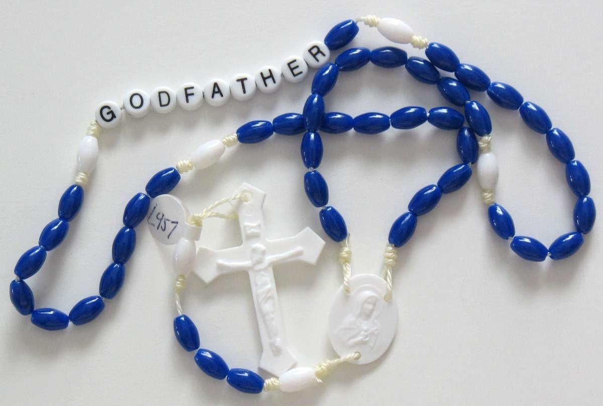 Godfather 'Baptism Thank You' Gift Set with Rosary