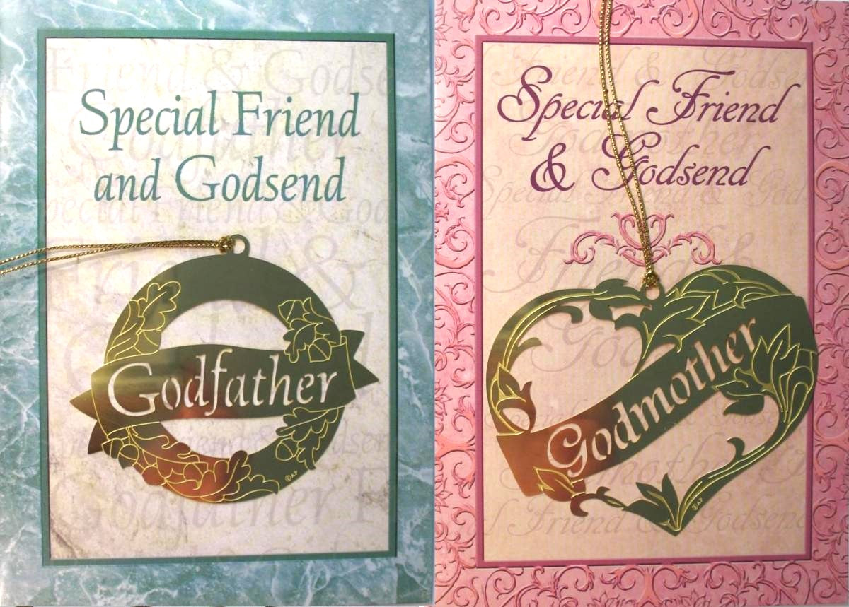 Godfather or Godmother Ornament with Greeting Card