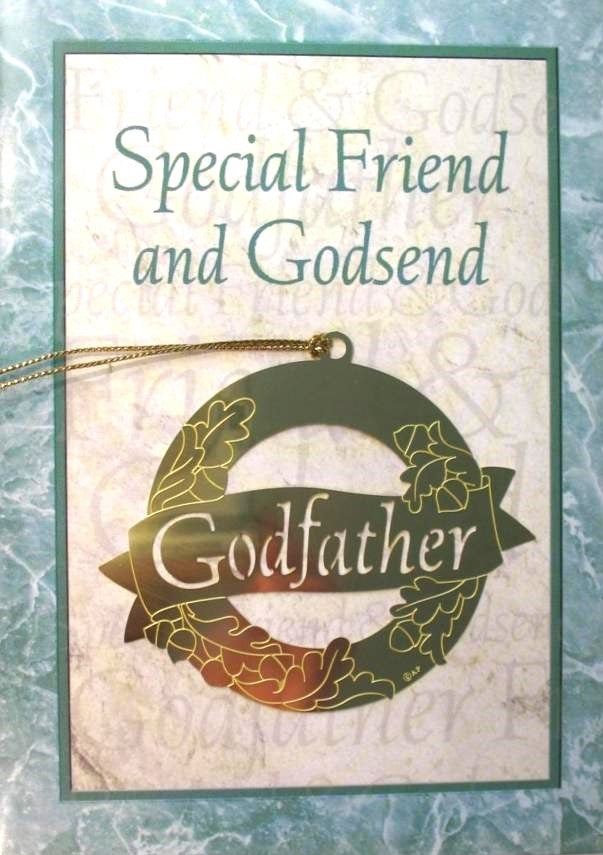Godfather or Godmother Ornament with Greeting Card