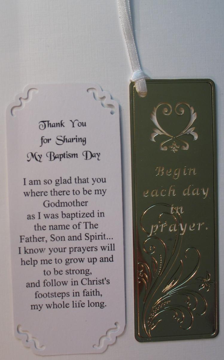 Metal Bookmark with Godmother Insert - Begin each day in prayer