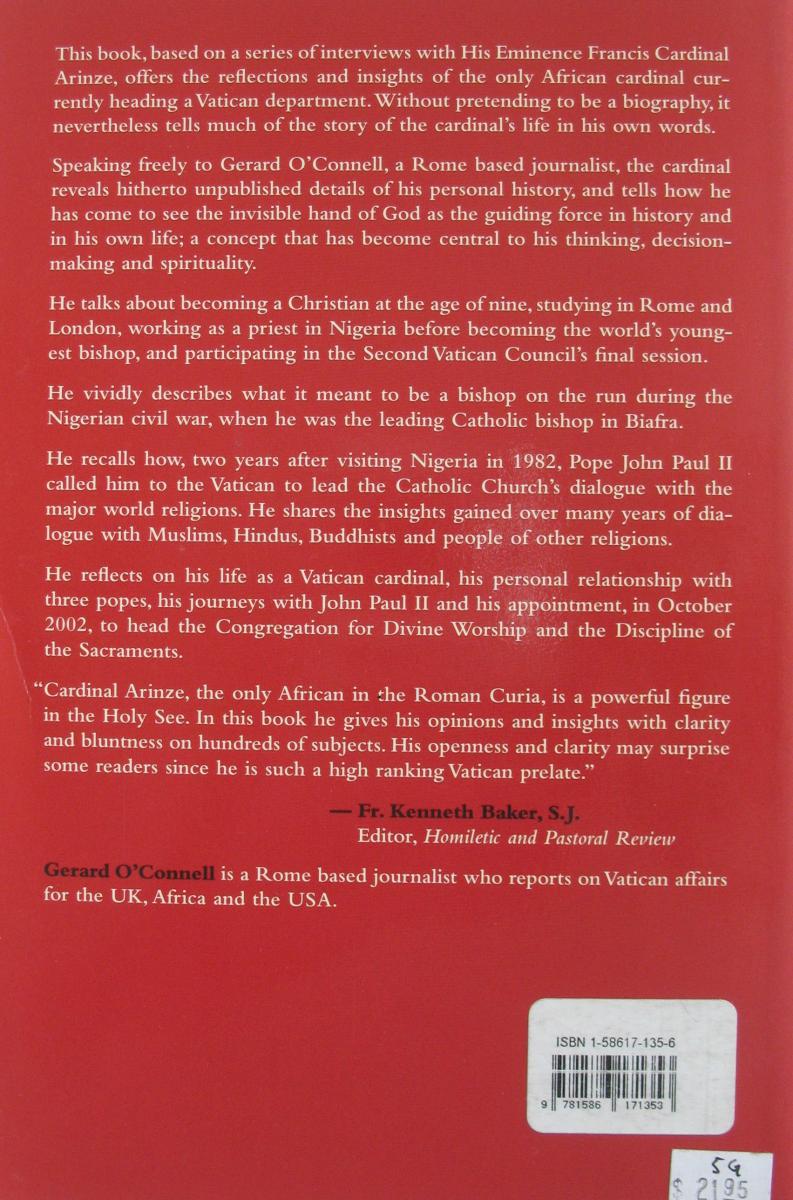 God's Invisible Hand: The Life and Work of Francis Cardinal Arinze