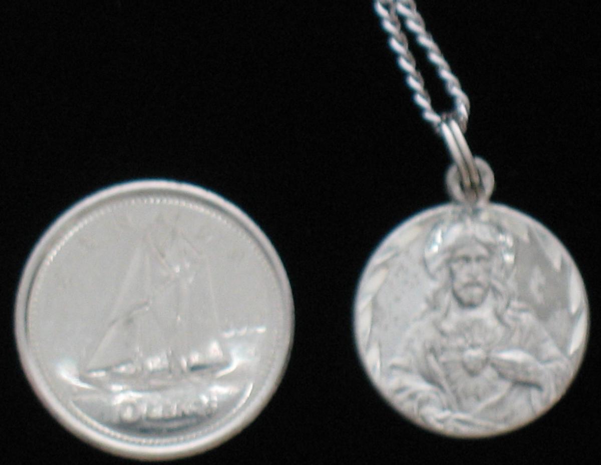 Sacred Heart Medal on Chain