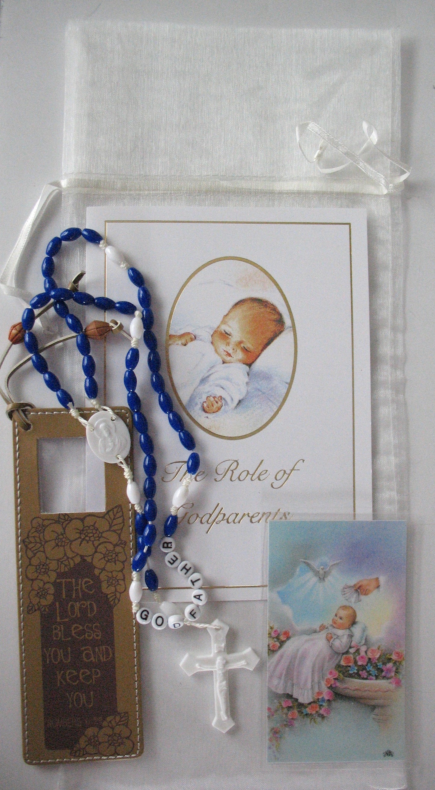 Godfather 'Baptism Thank You' Gift Set with Rosary