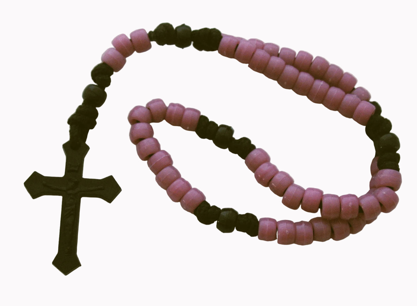 Paracord Rosary with Pony Beads & Bonus Pouch